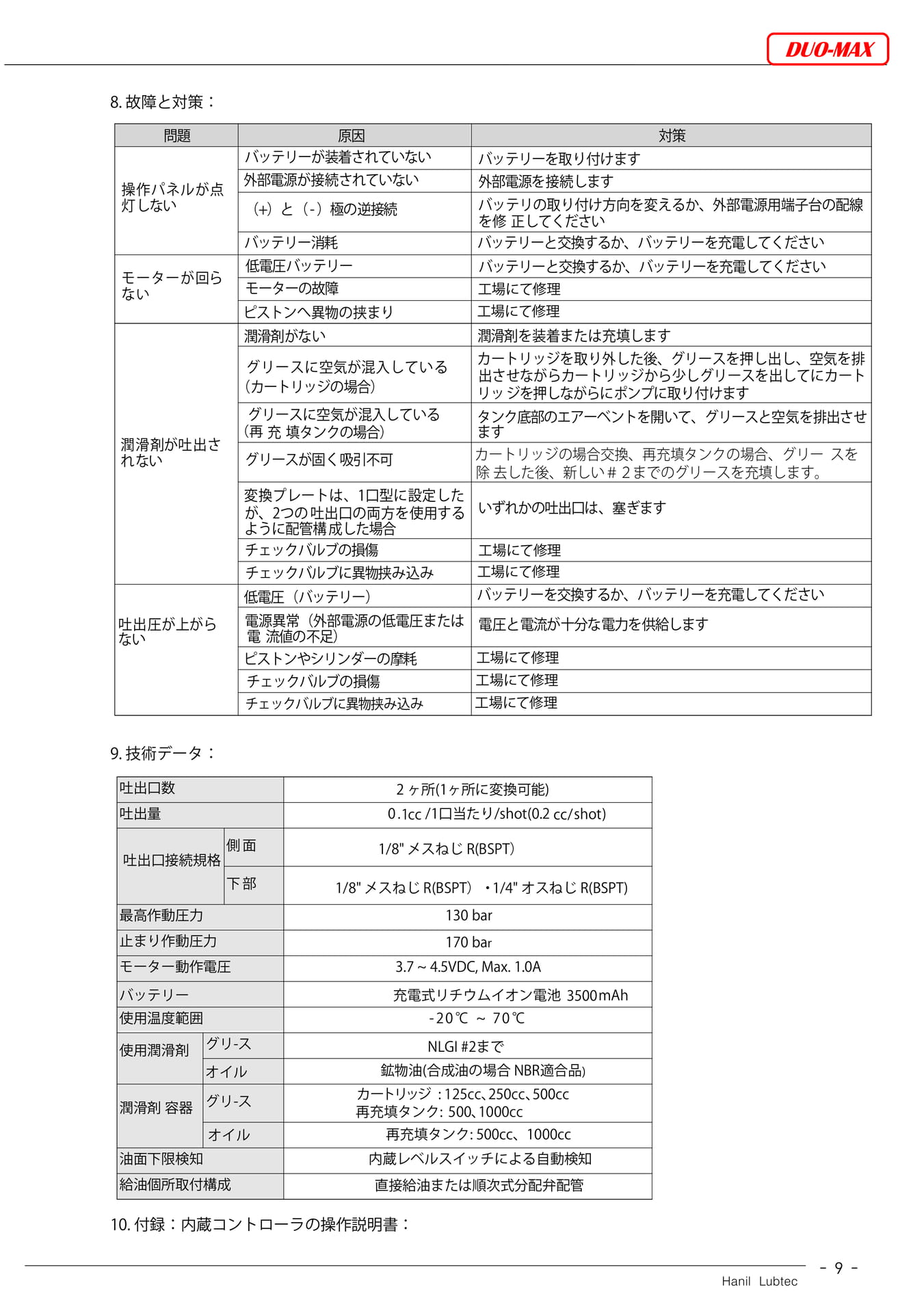 DUOMAX 取扱い説明書 ebook5