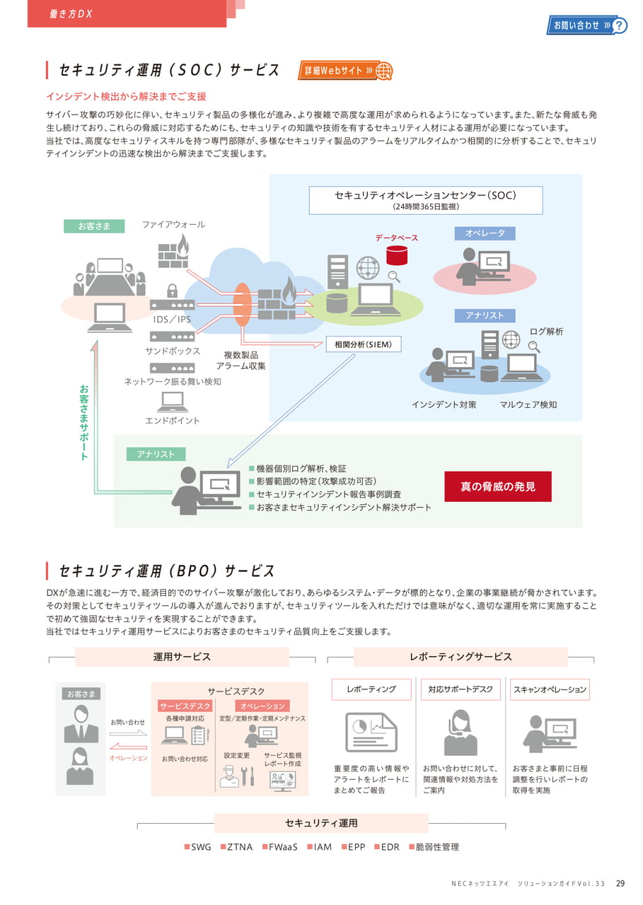 セキュリティ運用(SOC)サービス/セキュリティ運用(BPO)サービス(29ページ目)