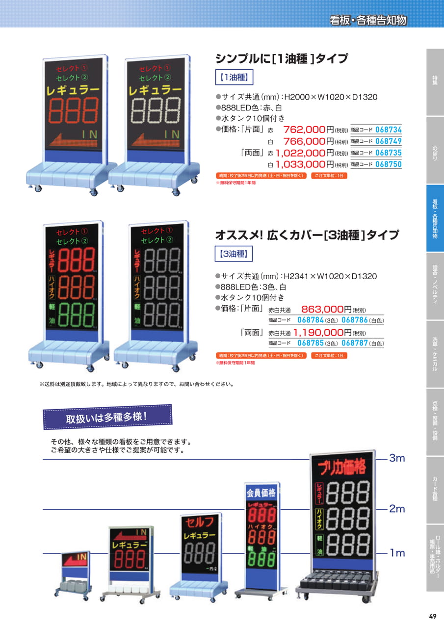LED価格看板の仕様と種類（51ページ目）