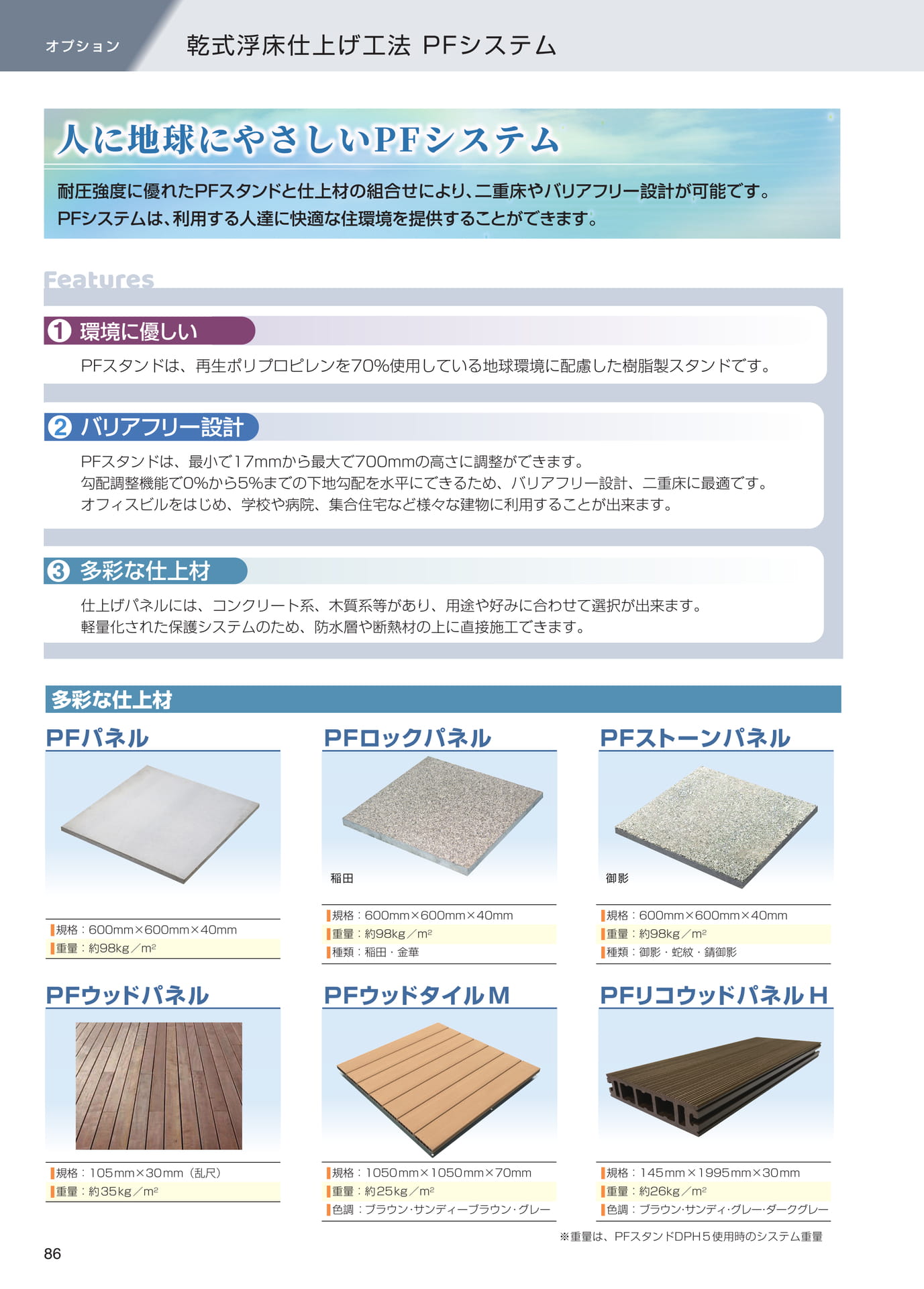 オプション（乾式浮床工法）（86ページ目）