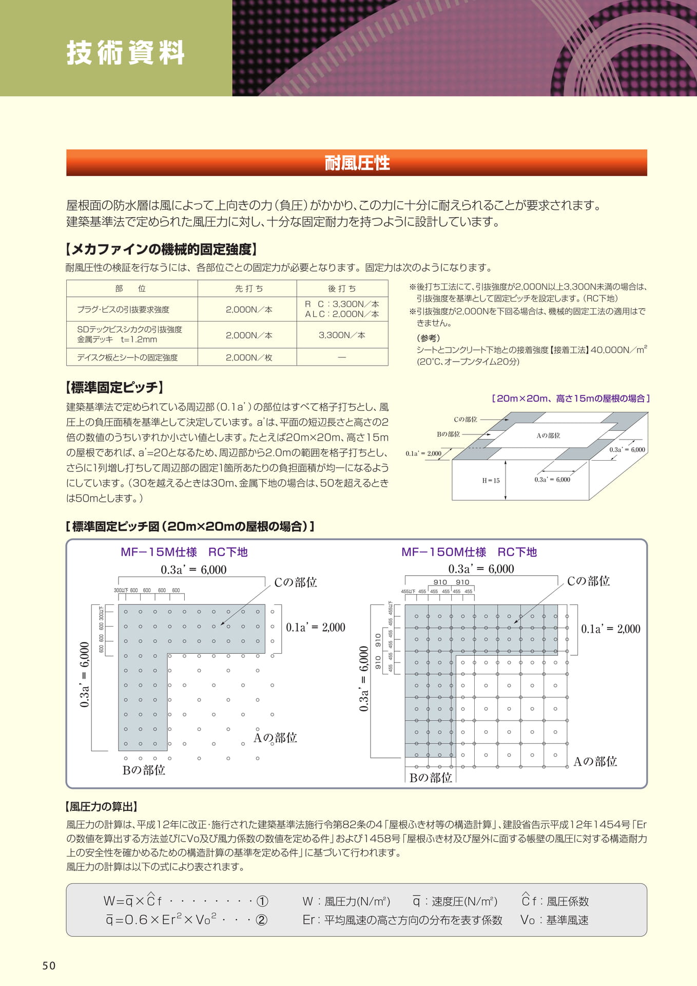 技術資料（耐風圧性）（50ページ目）