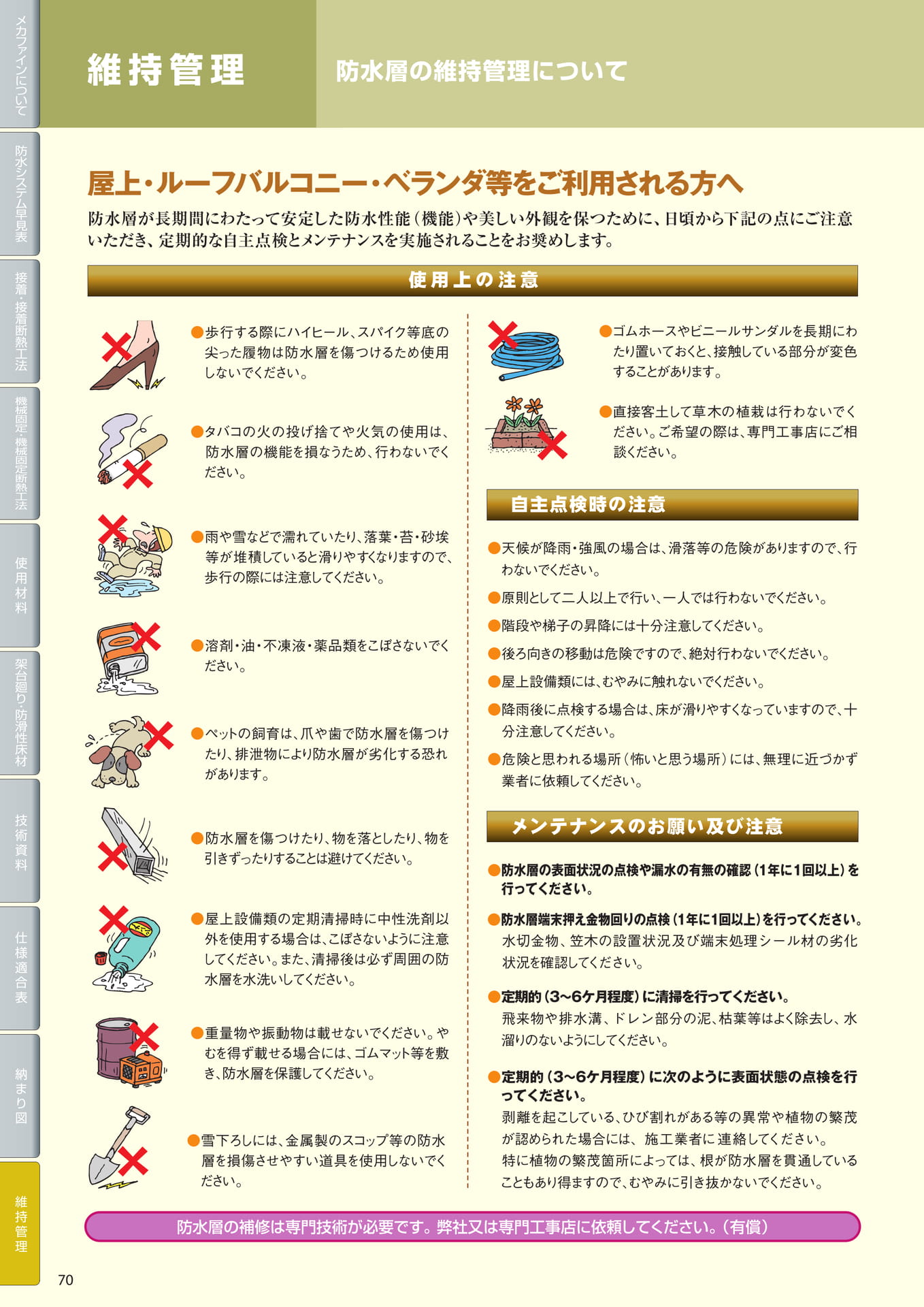 維持管理（70ページ目）