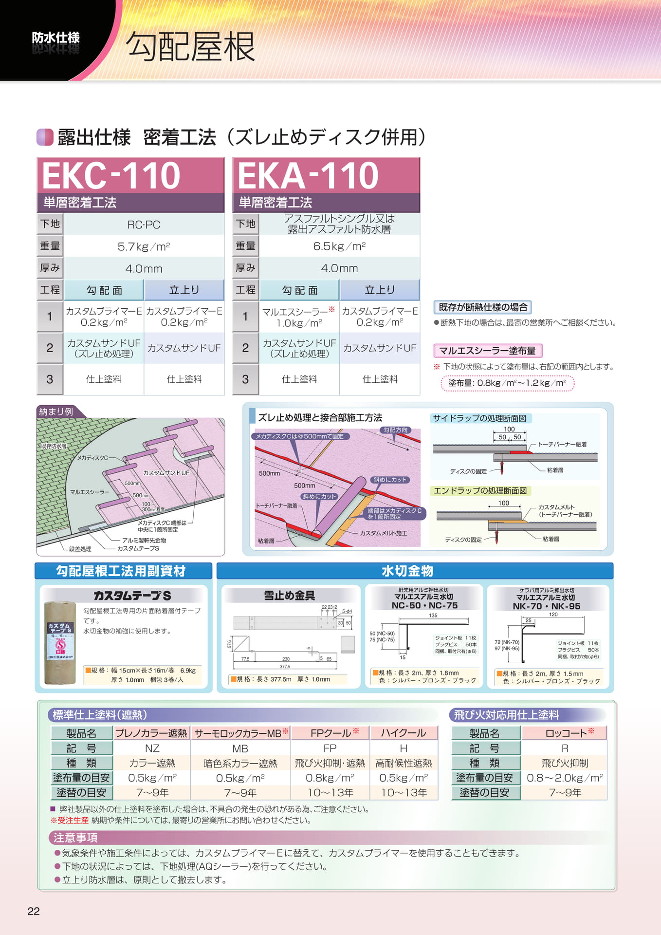 防水仕様（架台回り）（22ページ目）