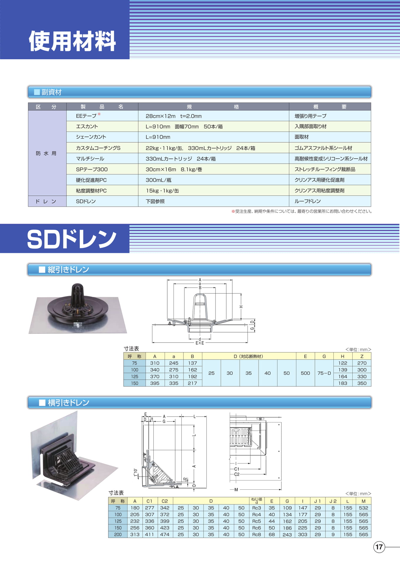製品一覧（副資材）（17ページ目）
