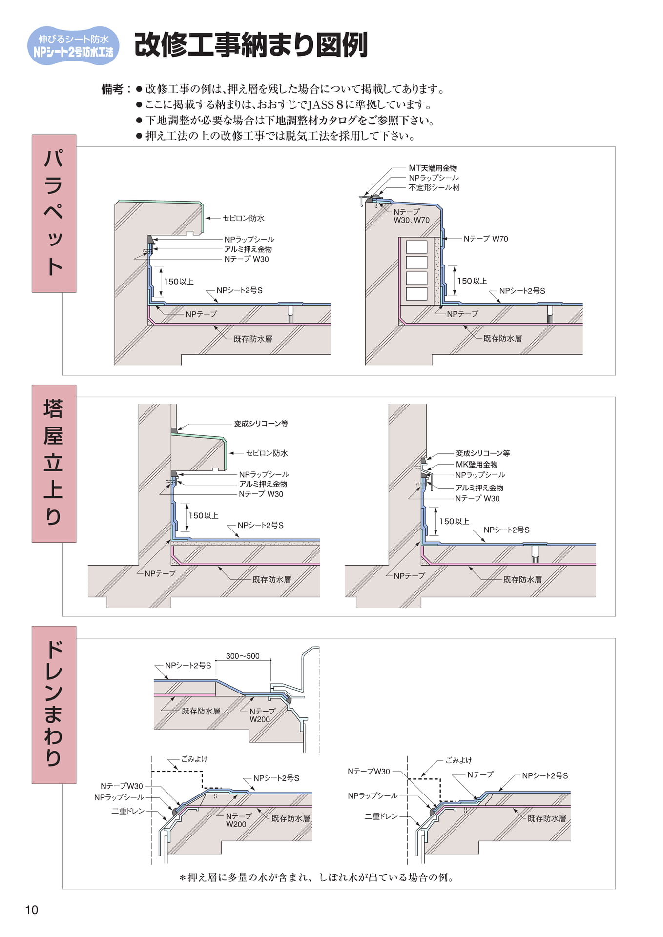 納まり図例（改修工事）（10ページ目）