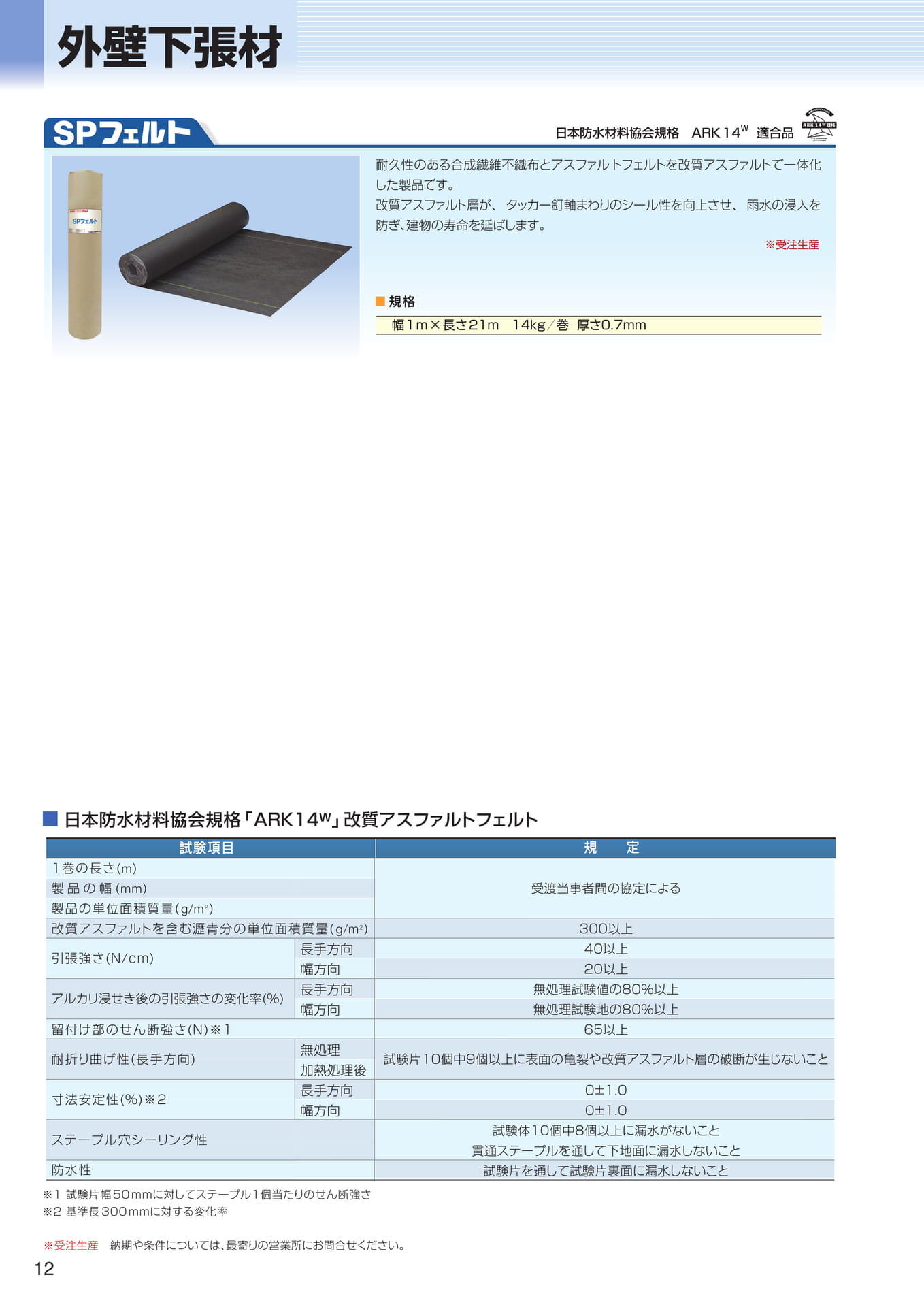 外壁下張材（12ページ目）