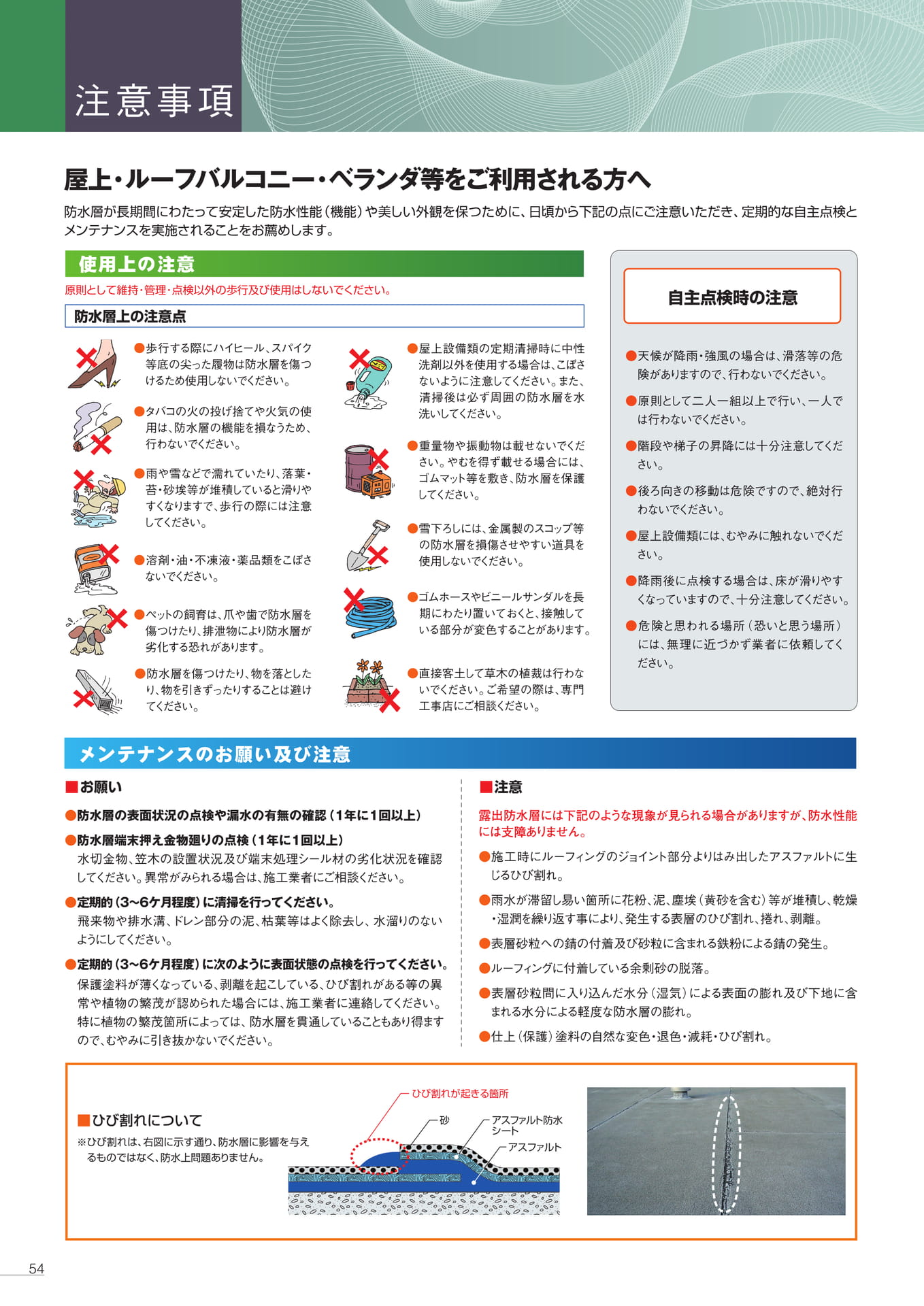 注意事項（54ページ目）