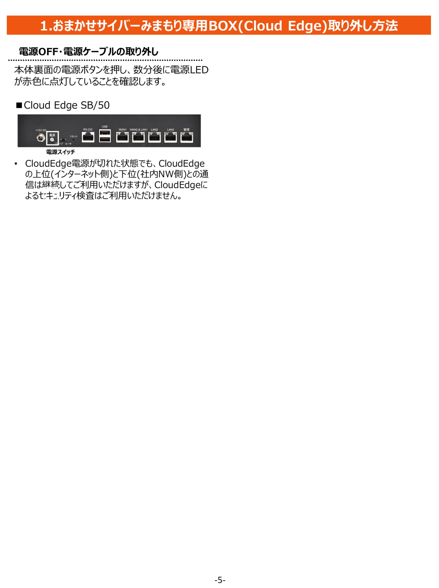 専用BOX取り外し方法(5ページ目)