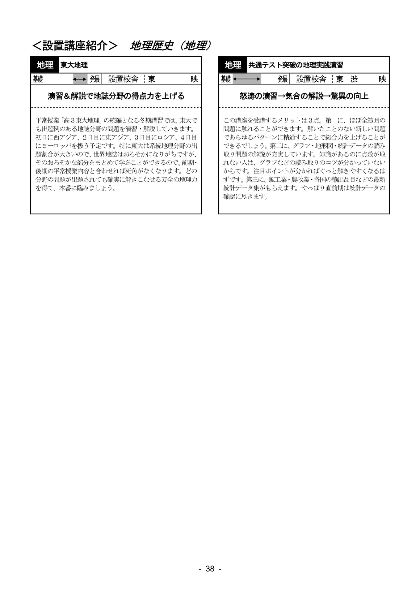 設置講座紹介 地理歴史（地理）（39ページ目）