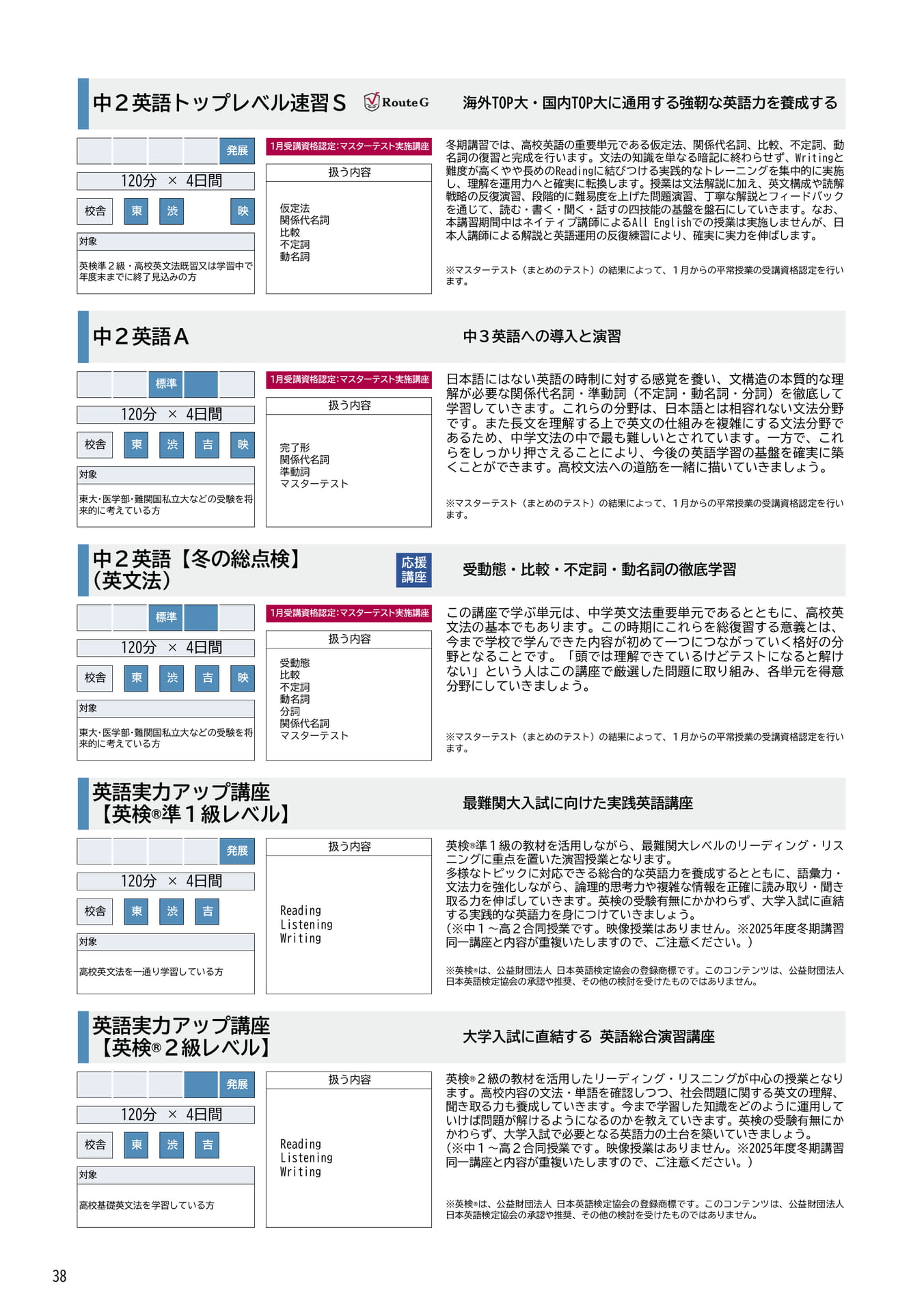 中2英語講座紹介(38ページ目)