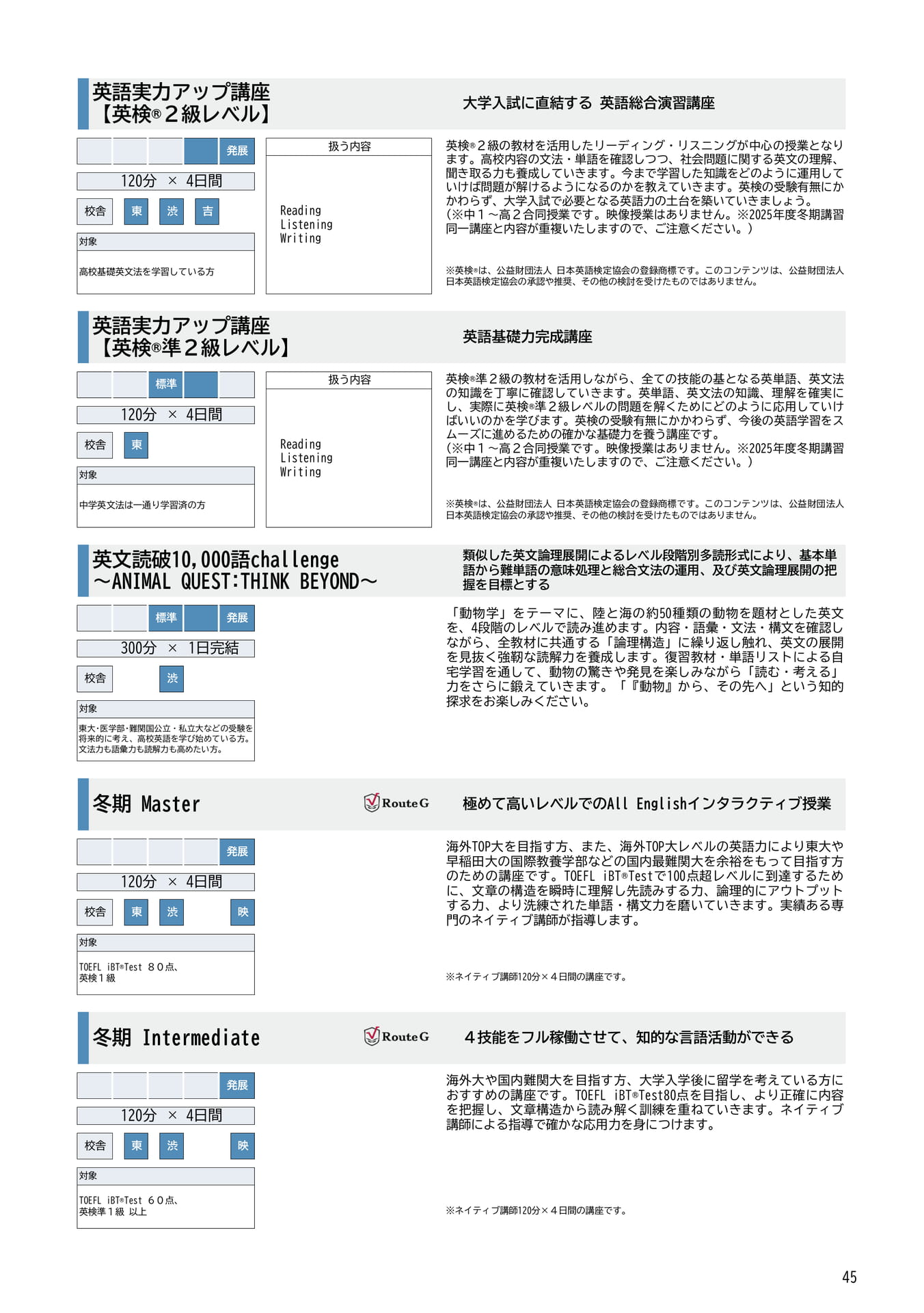 中1英語講座紹介(45ページ目)