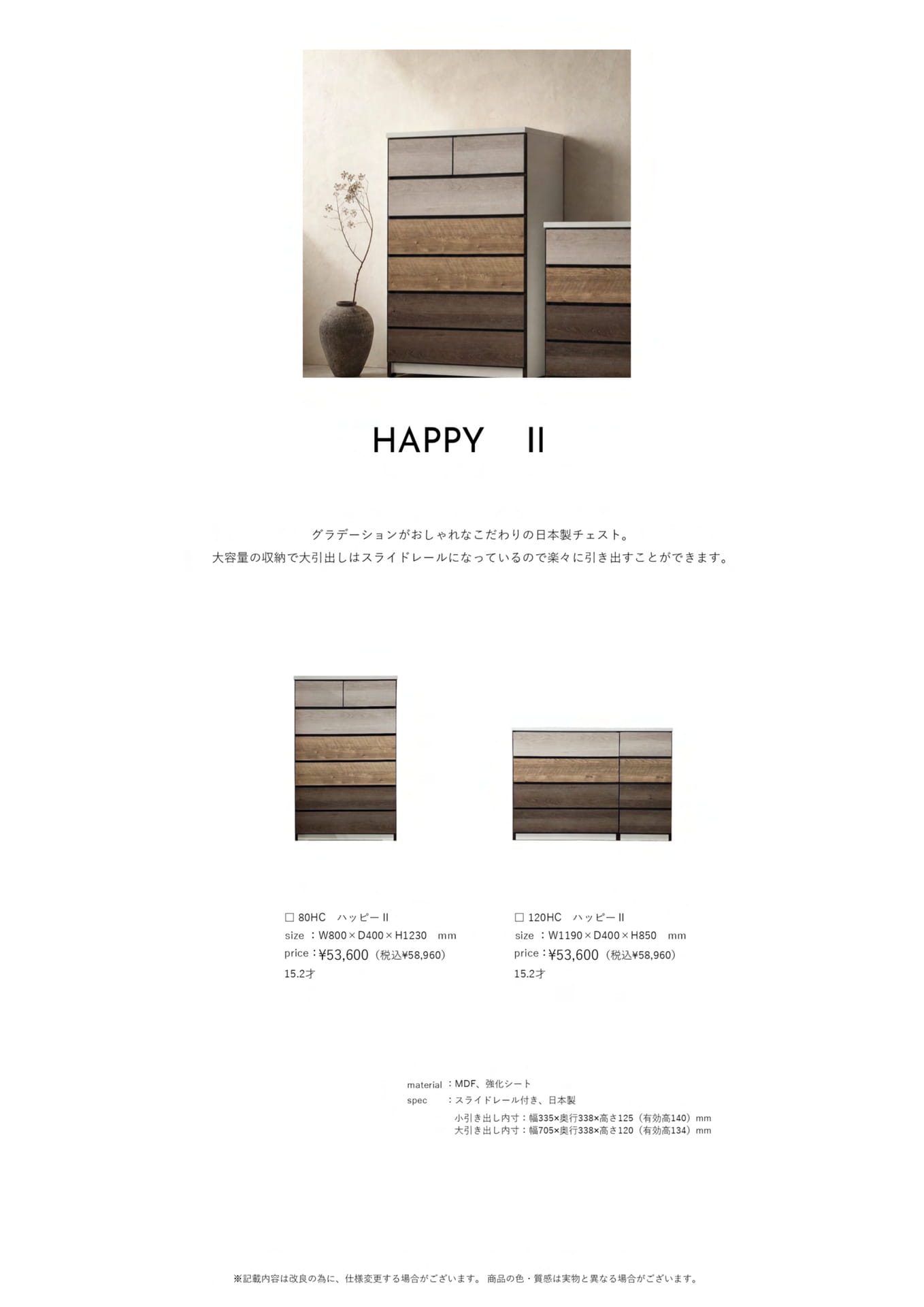 Page 78　チェスト　ハッピーⅡ（78ページ目）
