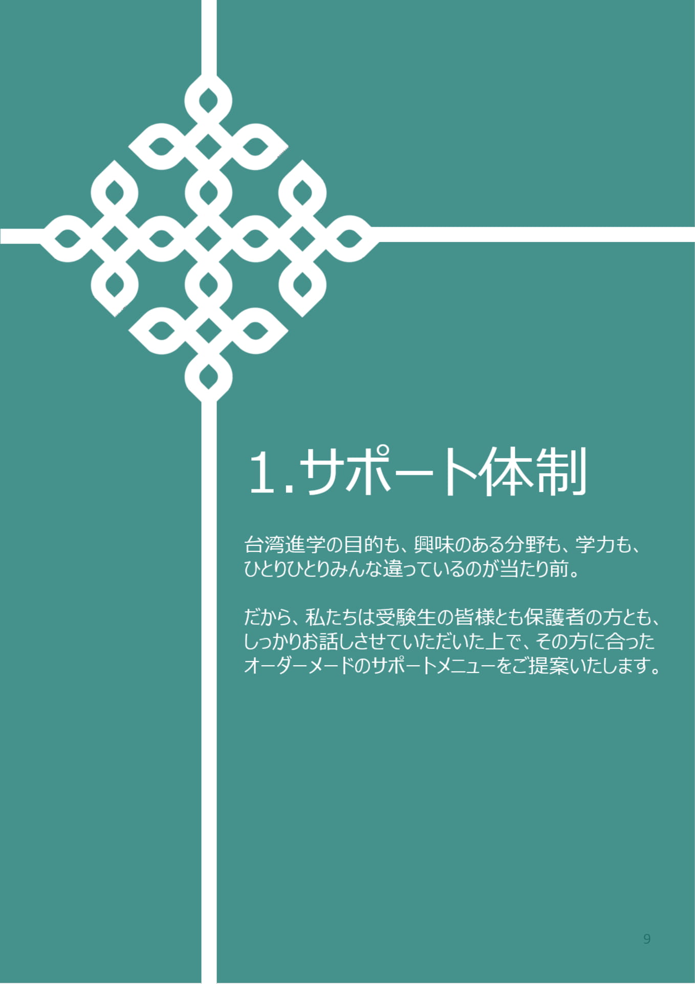 1.サポート体制(10ページ目)