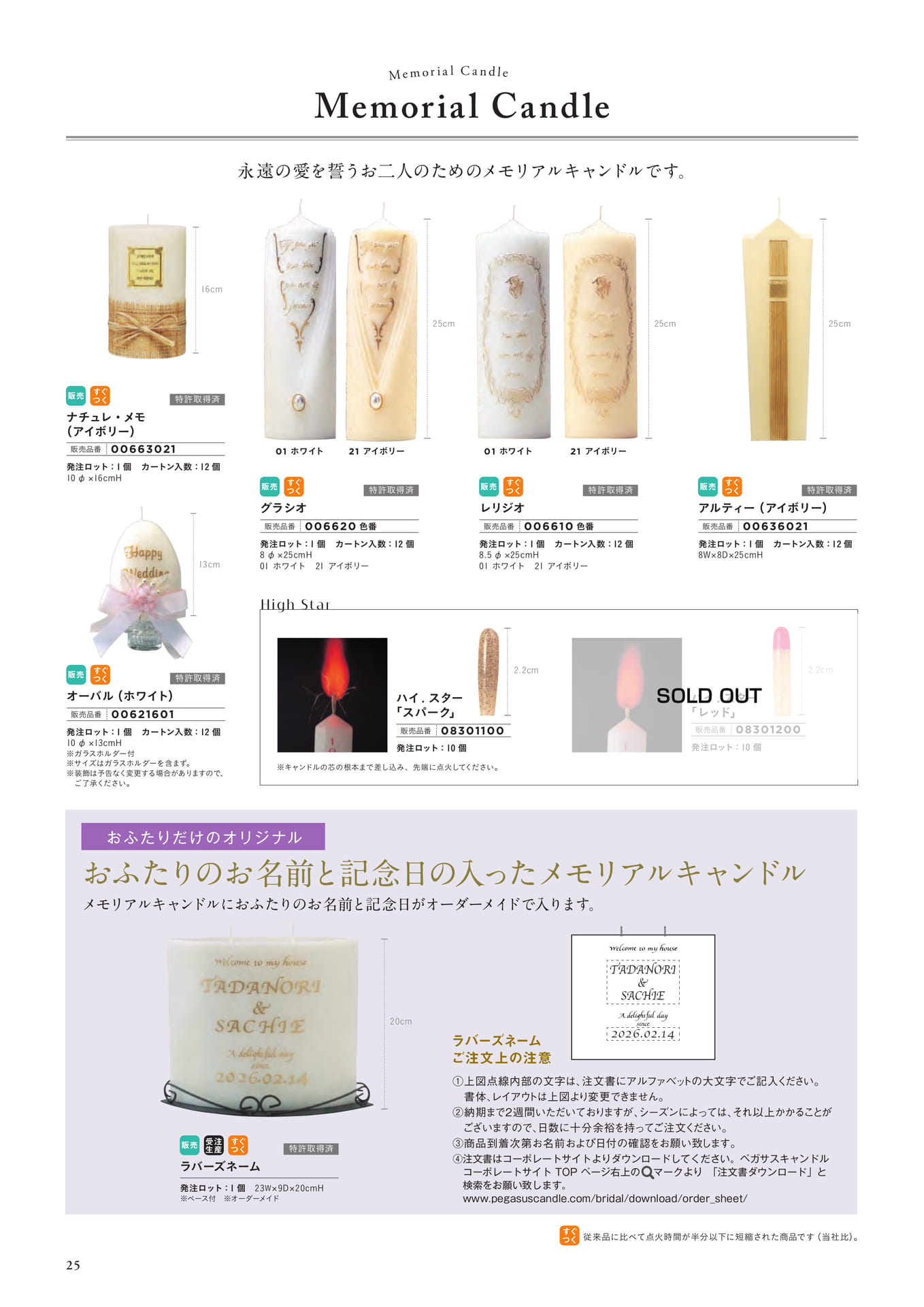 P25　Memorial Candle（26ページ目）