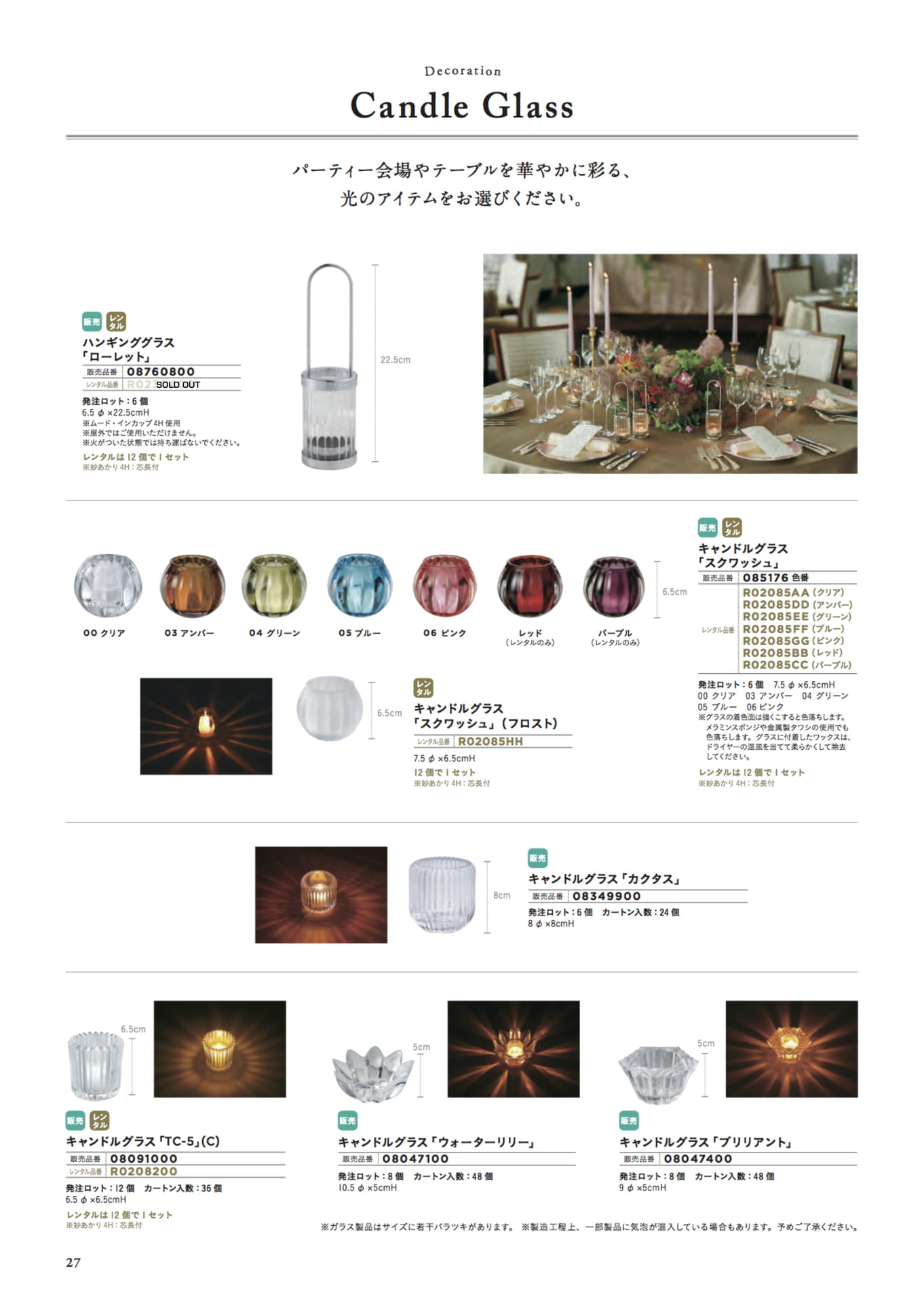 P27　 Candle Glass（28ページ目）