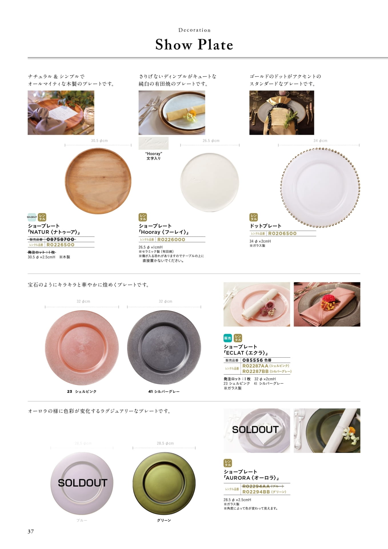 P37　 Show Plate（38ページ目）