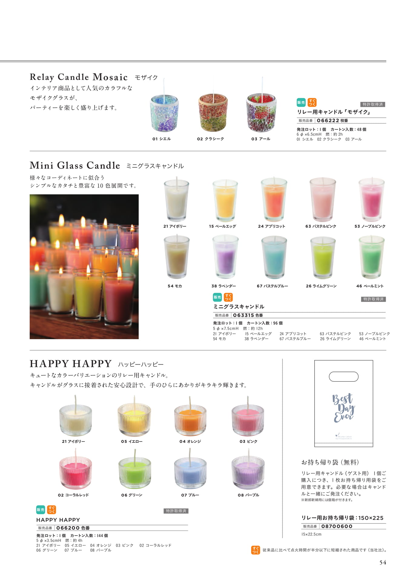 P54　Candle Buffet & Relay（55ページ目）