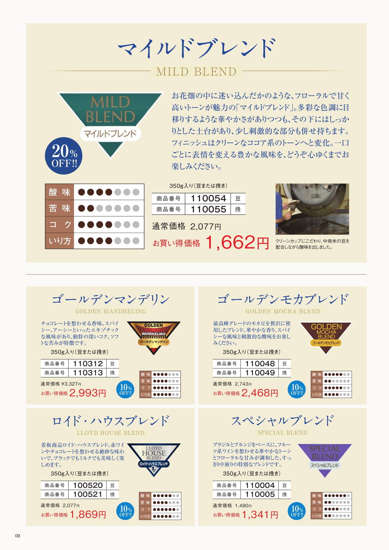 ブレンドコーヒーコレクション（9ページ目）