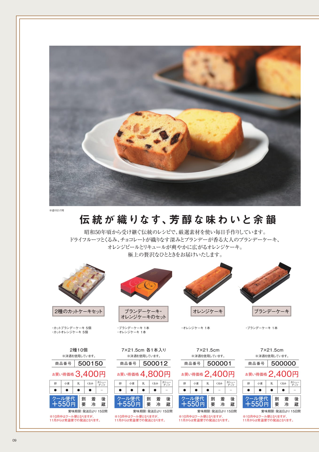 ブランデーケーキ・オレンジケーキ(9ページ目)