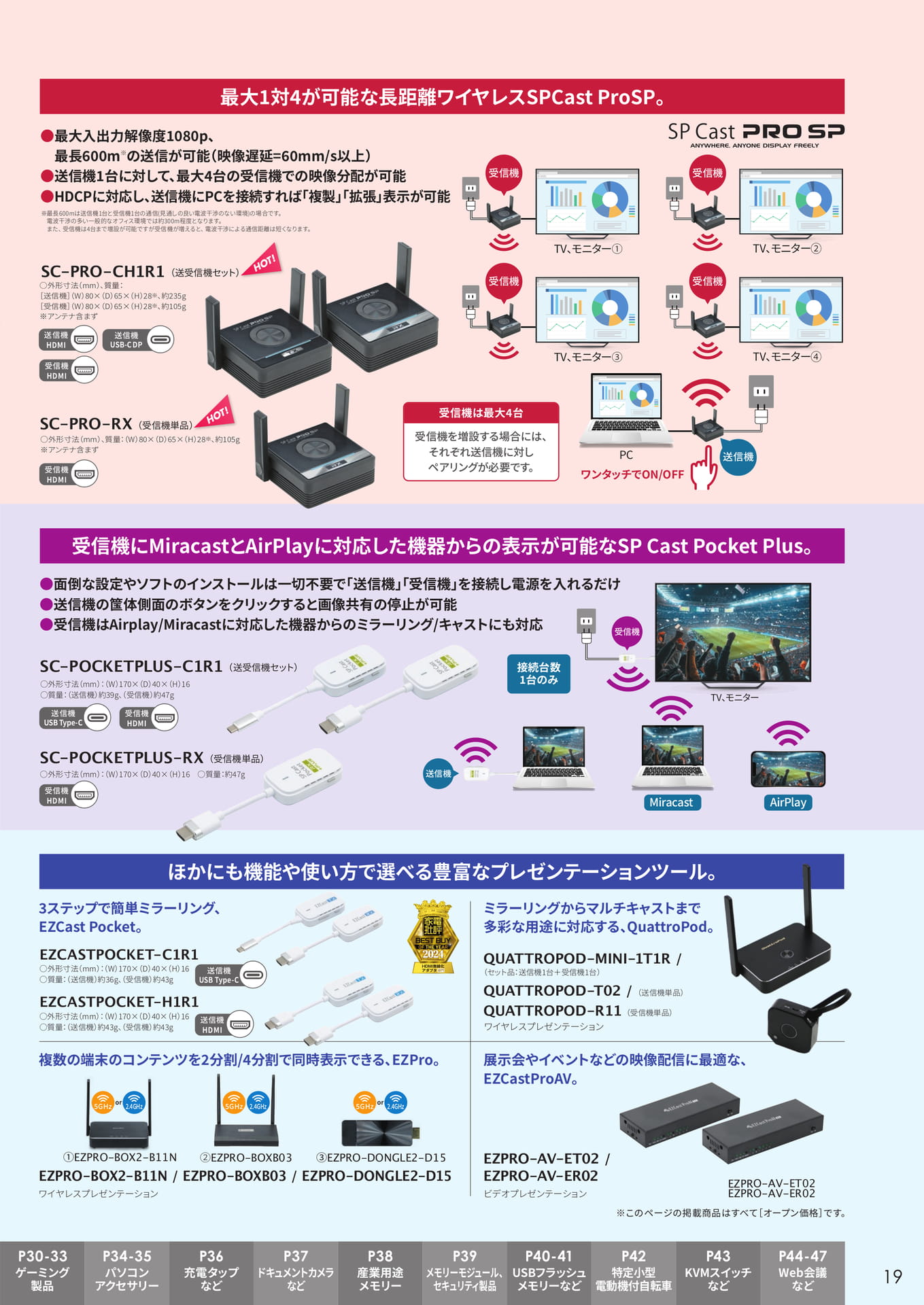 ワイヤレスプレゼンテーション製品(19ページ目)
