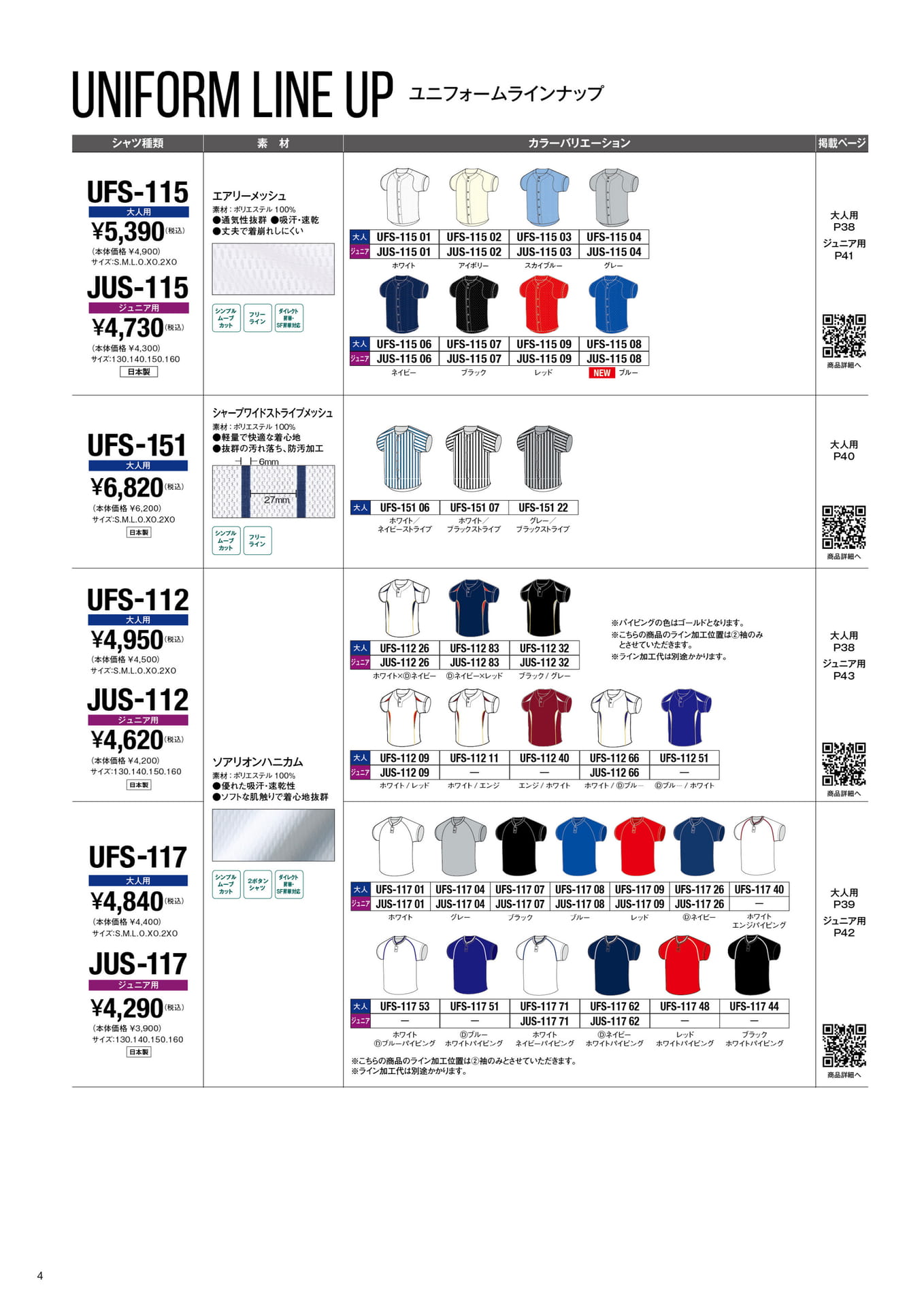 UNIFORM SHIRTS LINE UP VOL.1（6ページ目）