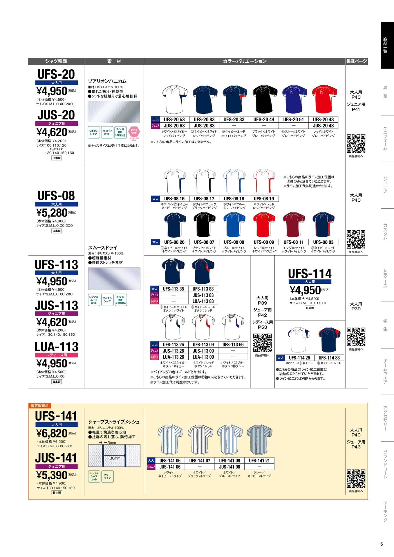 UNIFORM SHIRTS LINE UP VOL.2（7ページ目）