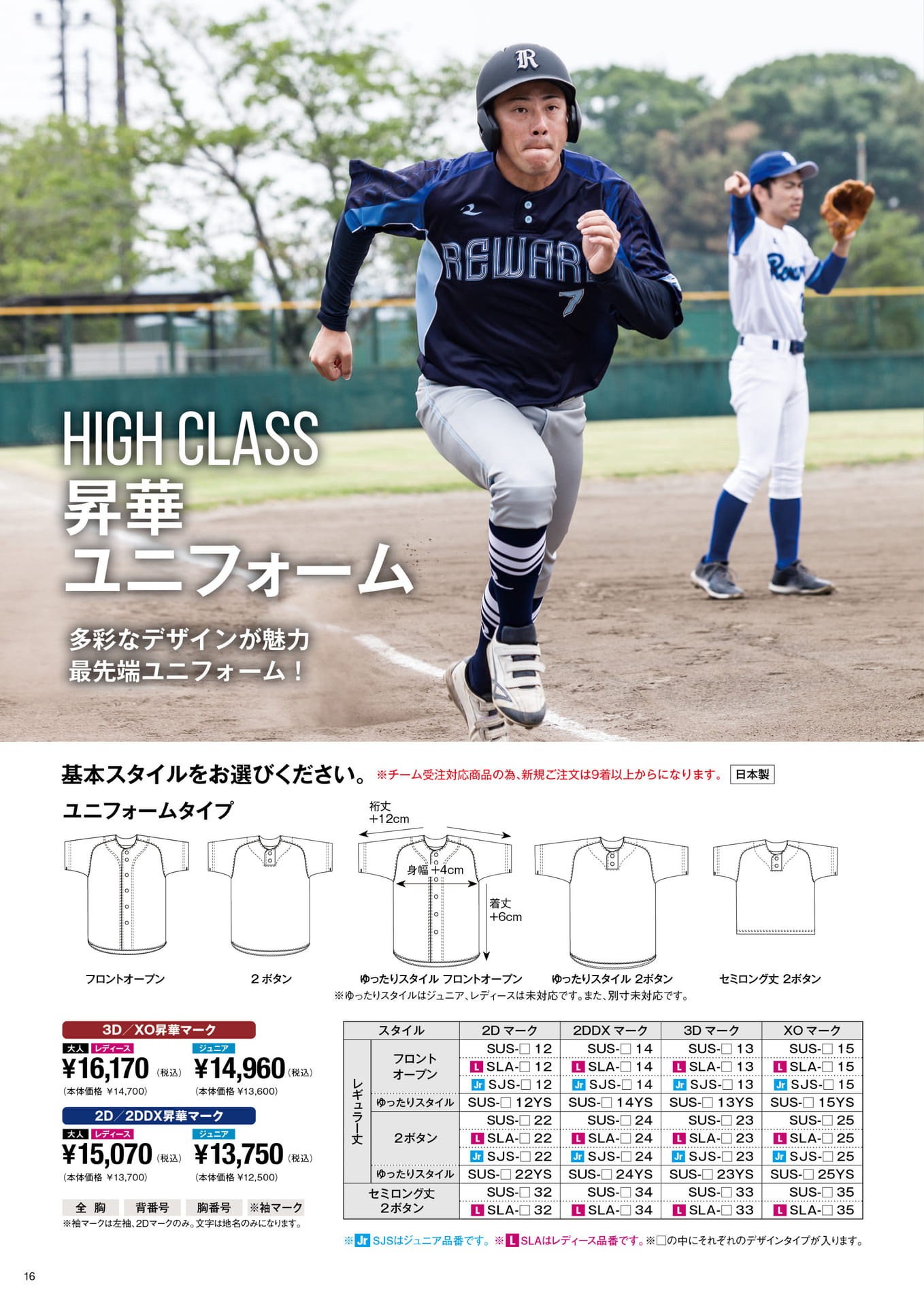 HIGH CLASS 昇華ユニフォーム オーダーメイドシステム（18ページ目）