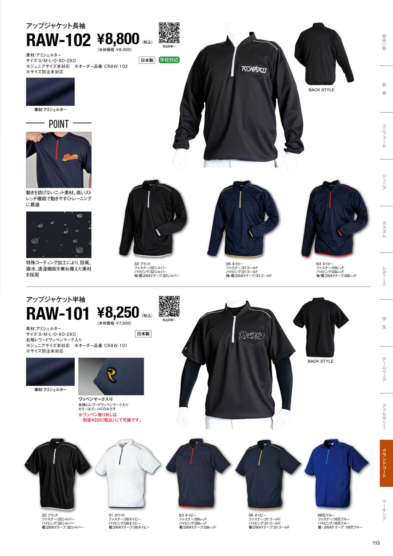 アップジャケット（115ページ目）