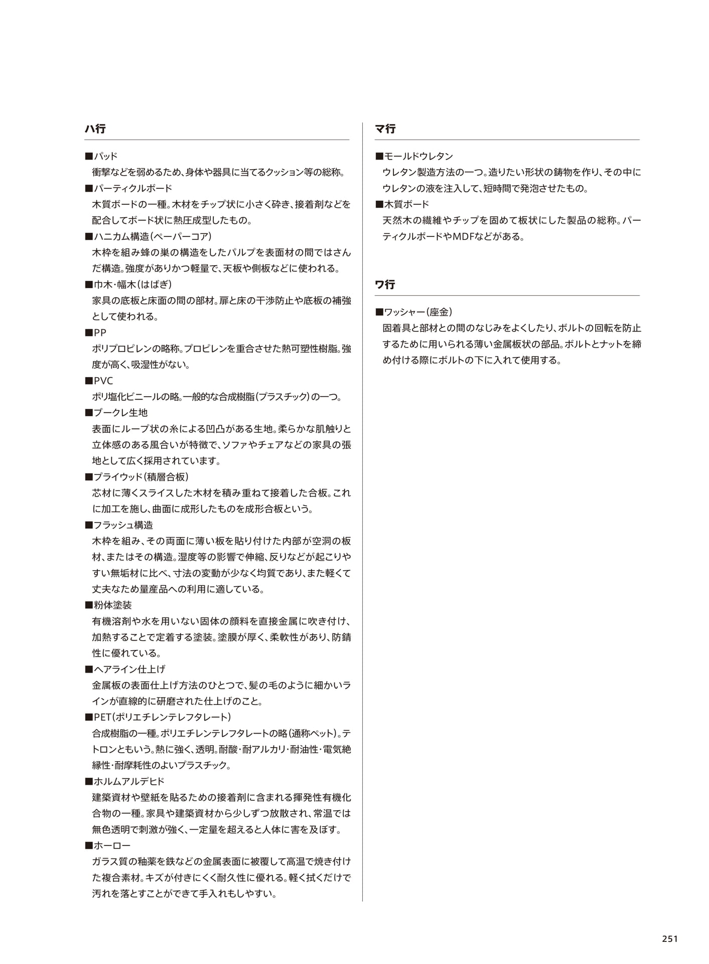 用語解説(ハ行・マ行・ワ行)（253ページ目）