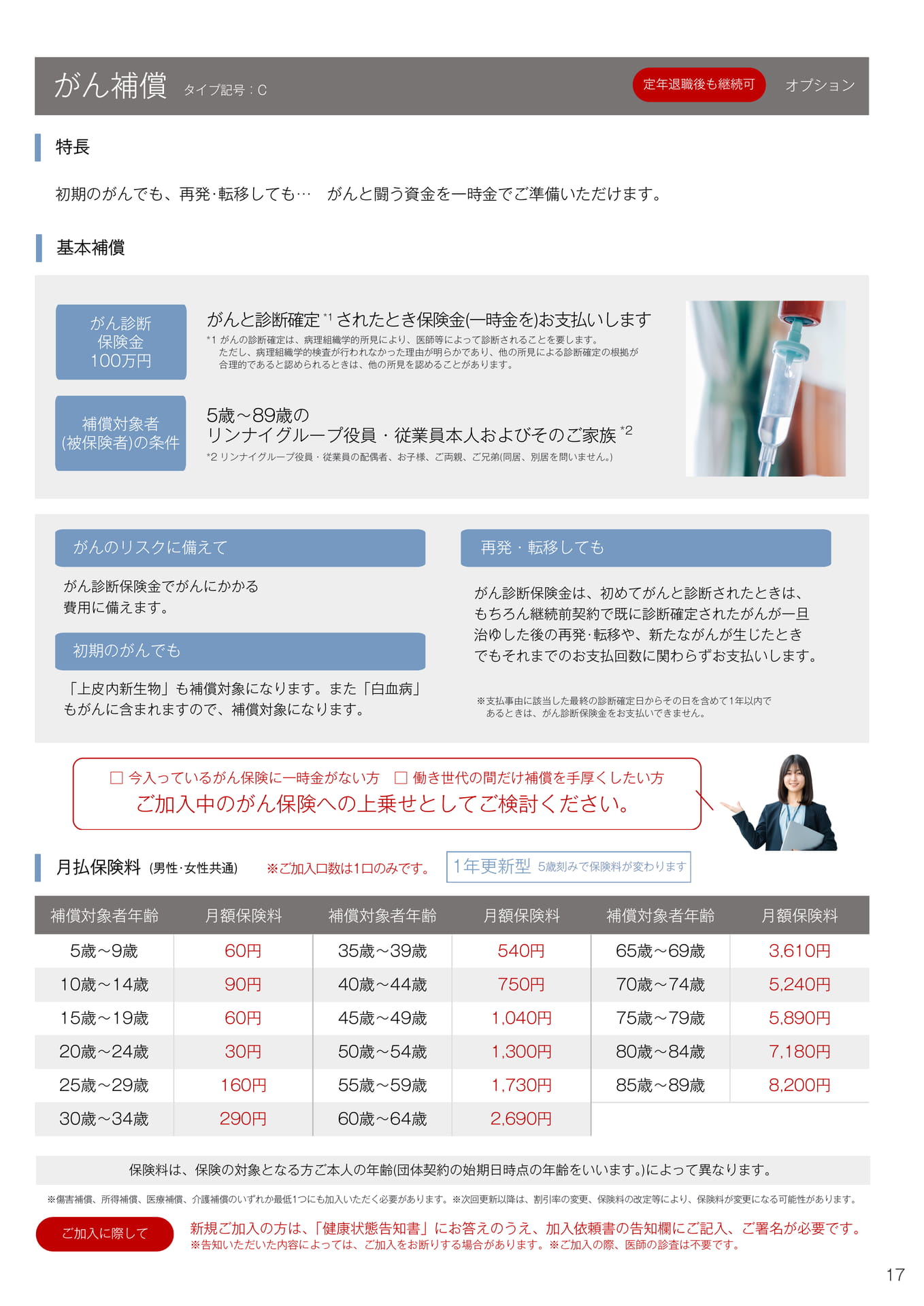 がん補償（17ページ目）