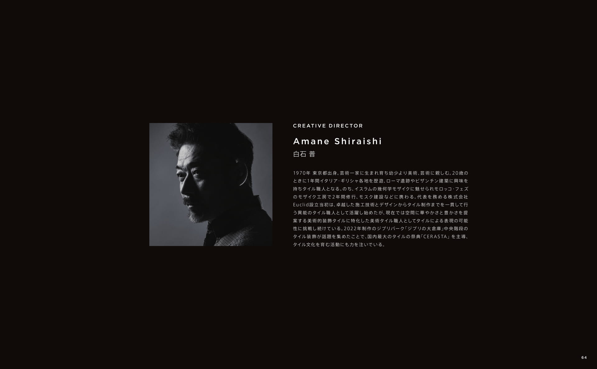 DIRECTOR PROFILE(65ページ目)