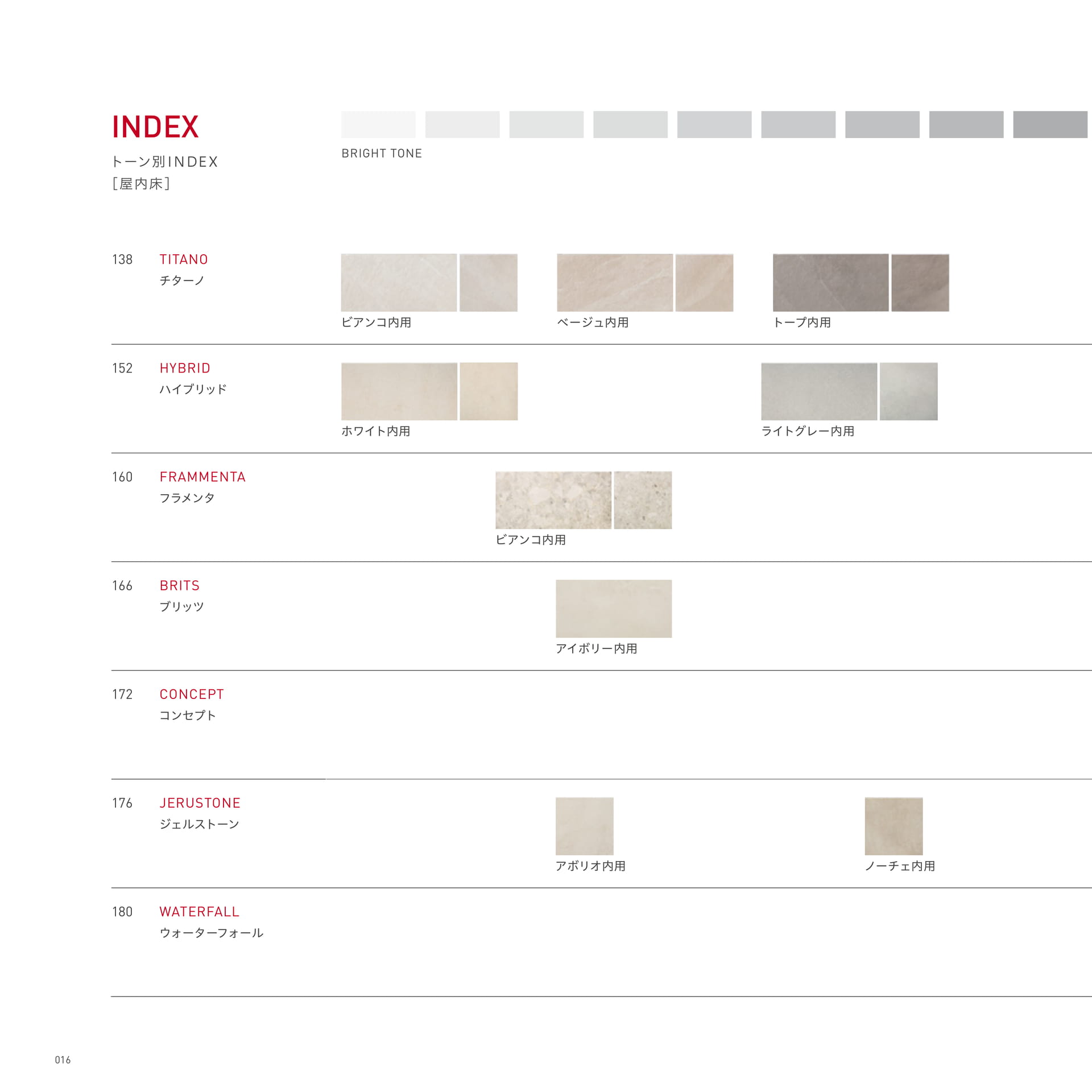 トーン別INDEX [屋内床]（20ページ目）