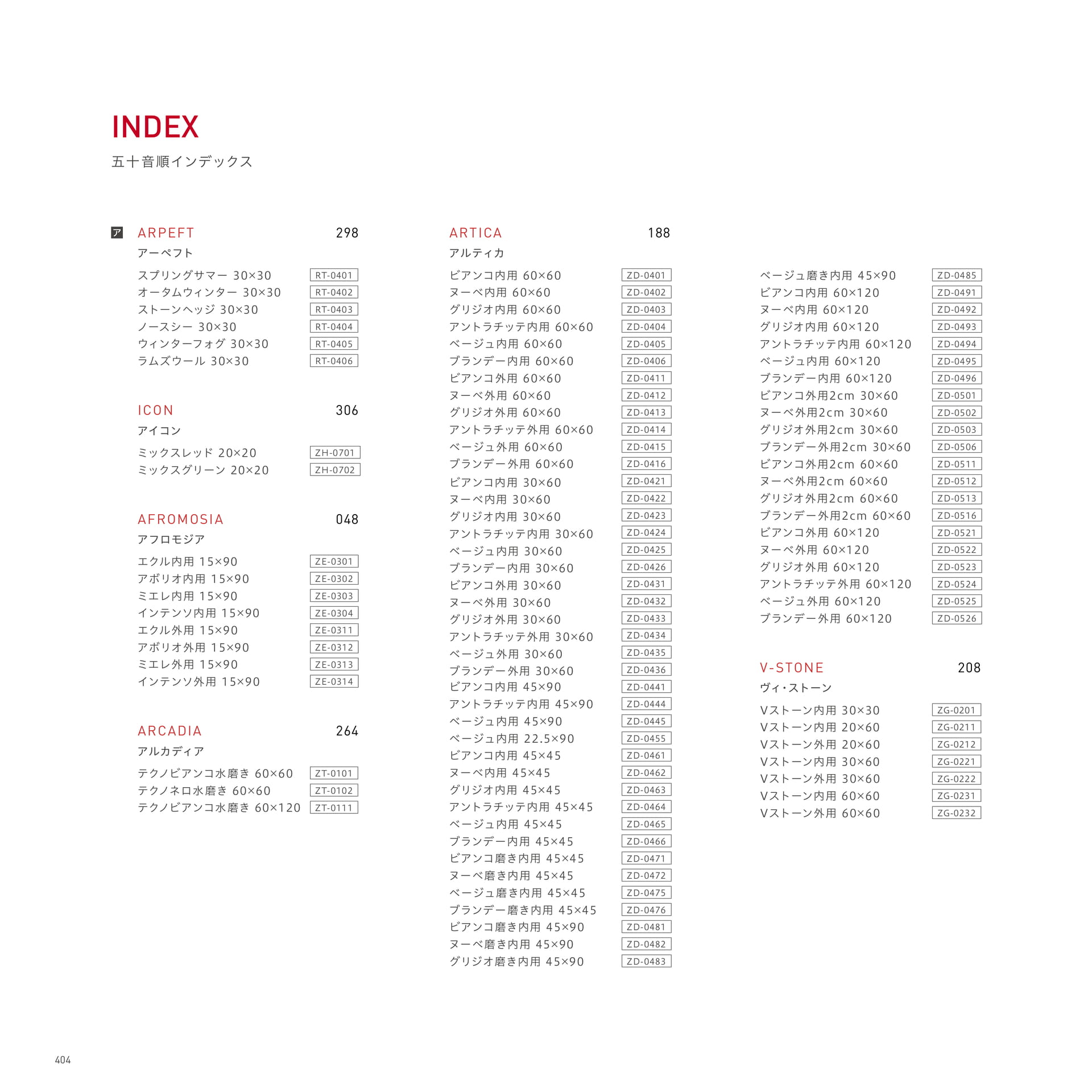 INDEX 50音順インデックス(408ページ目)