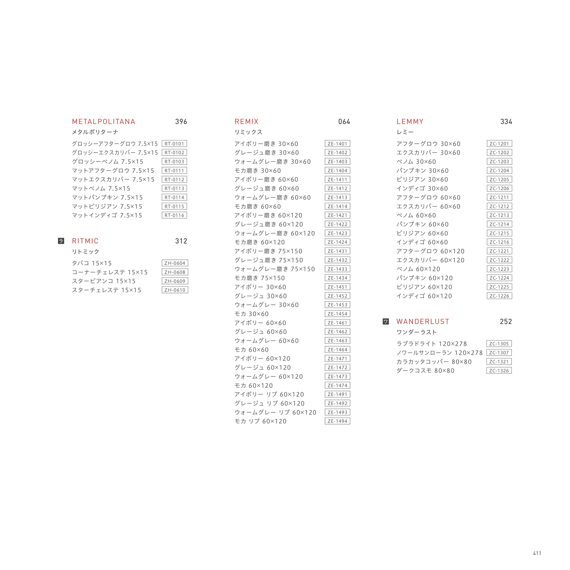 INDEX 50音順インデックス(415ページ目)