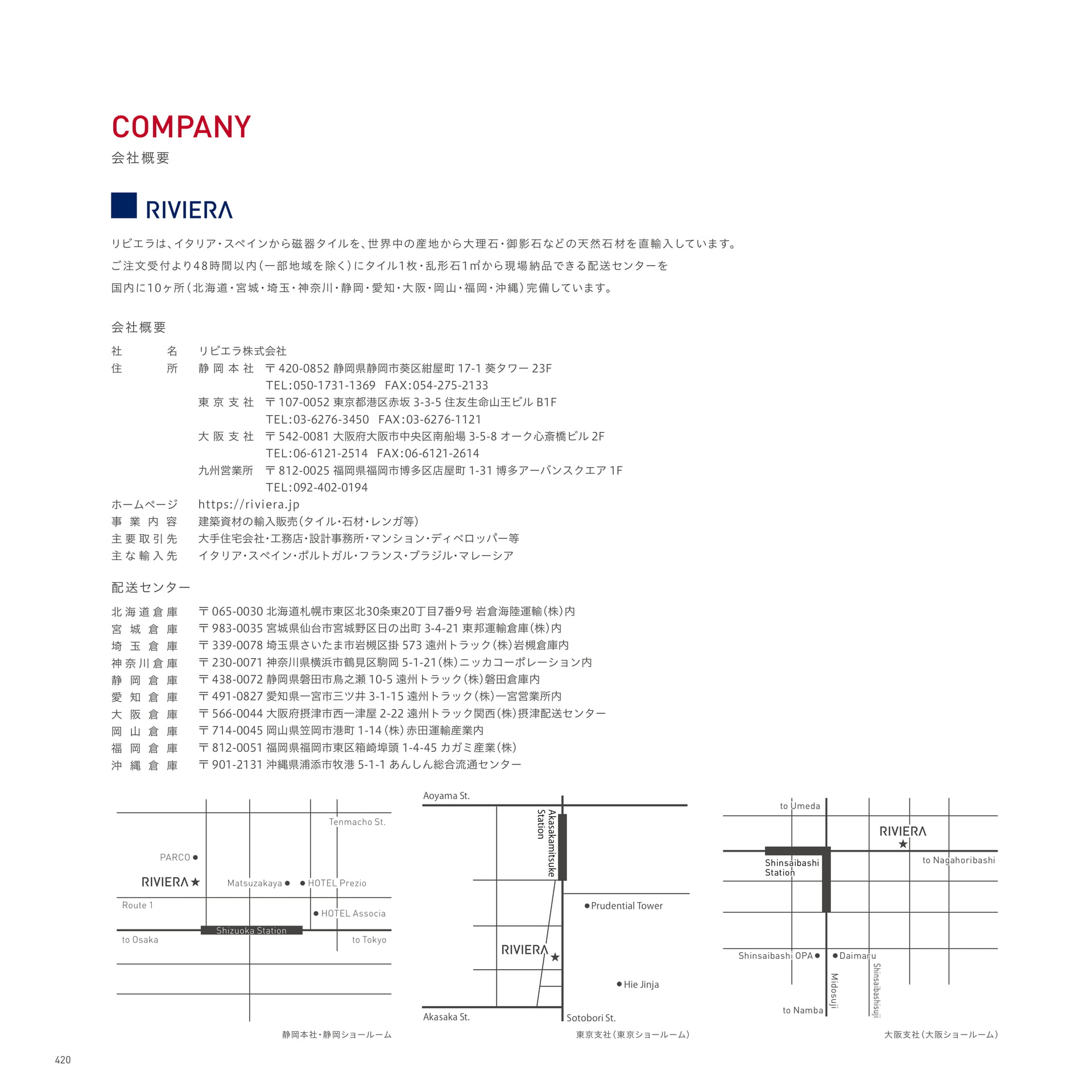COMPANY 会社概要(424ページ目)
