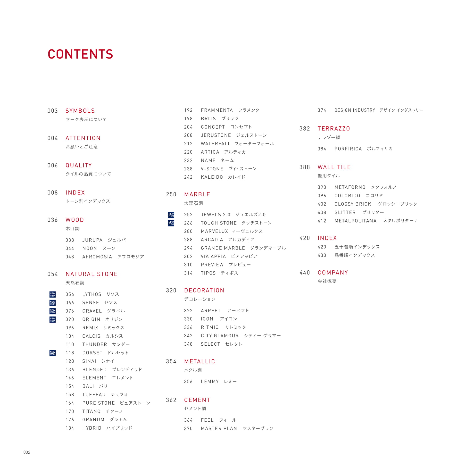 CONTENTS（6ページ目）