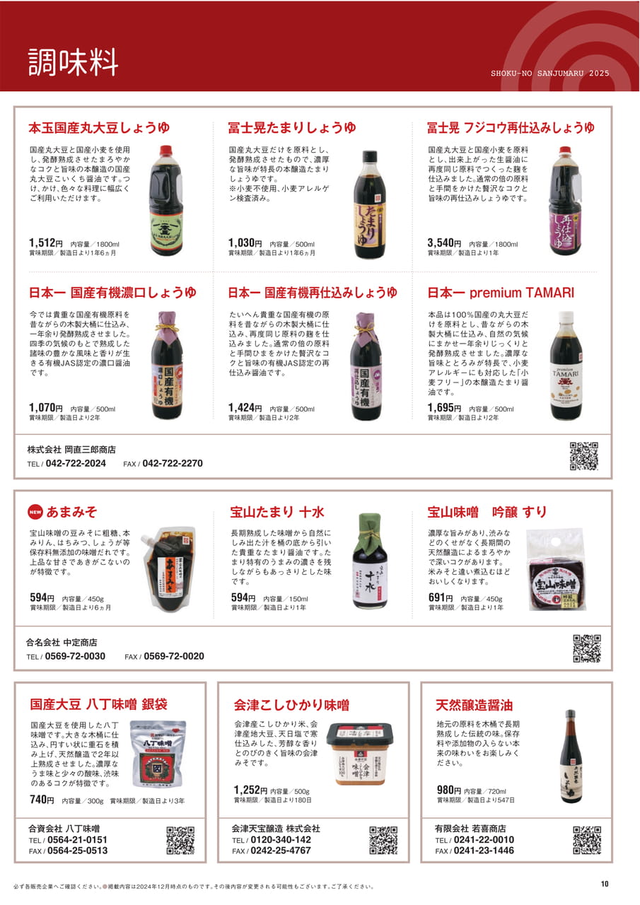 Page 10　調味料（11ページ目）