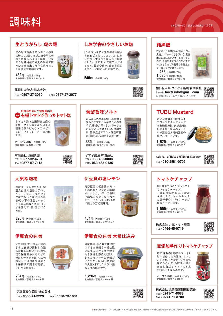 Page 11　調味料（12ページ目）