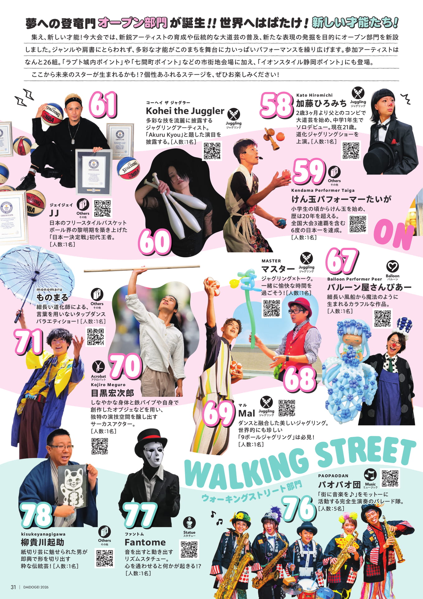 オープン部門アーティスト（33ページ目）