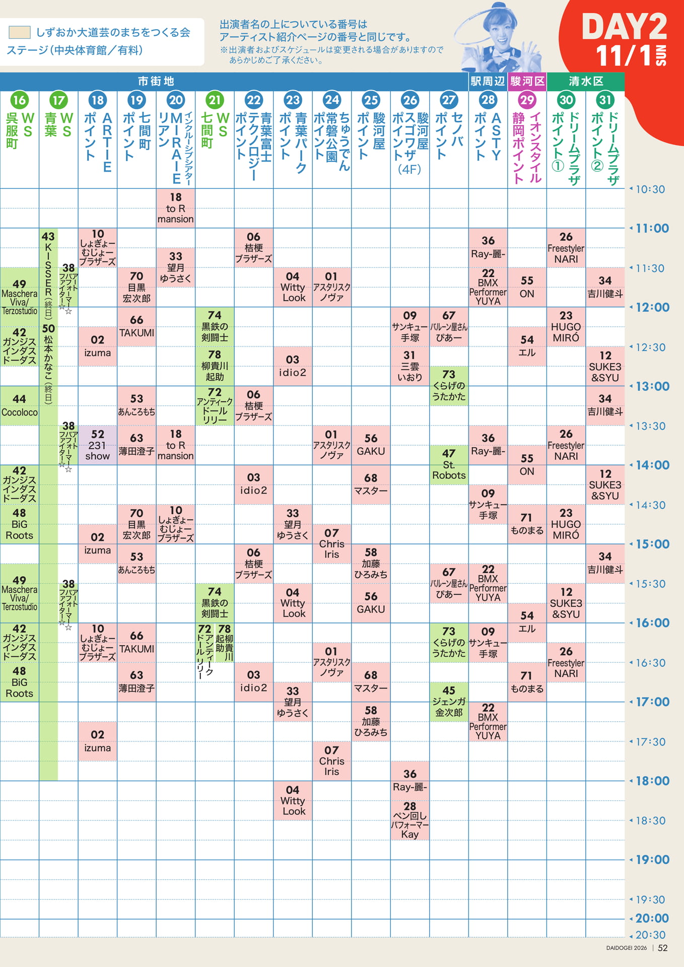 DAY2 演技日程（54ページ目）