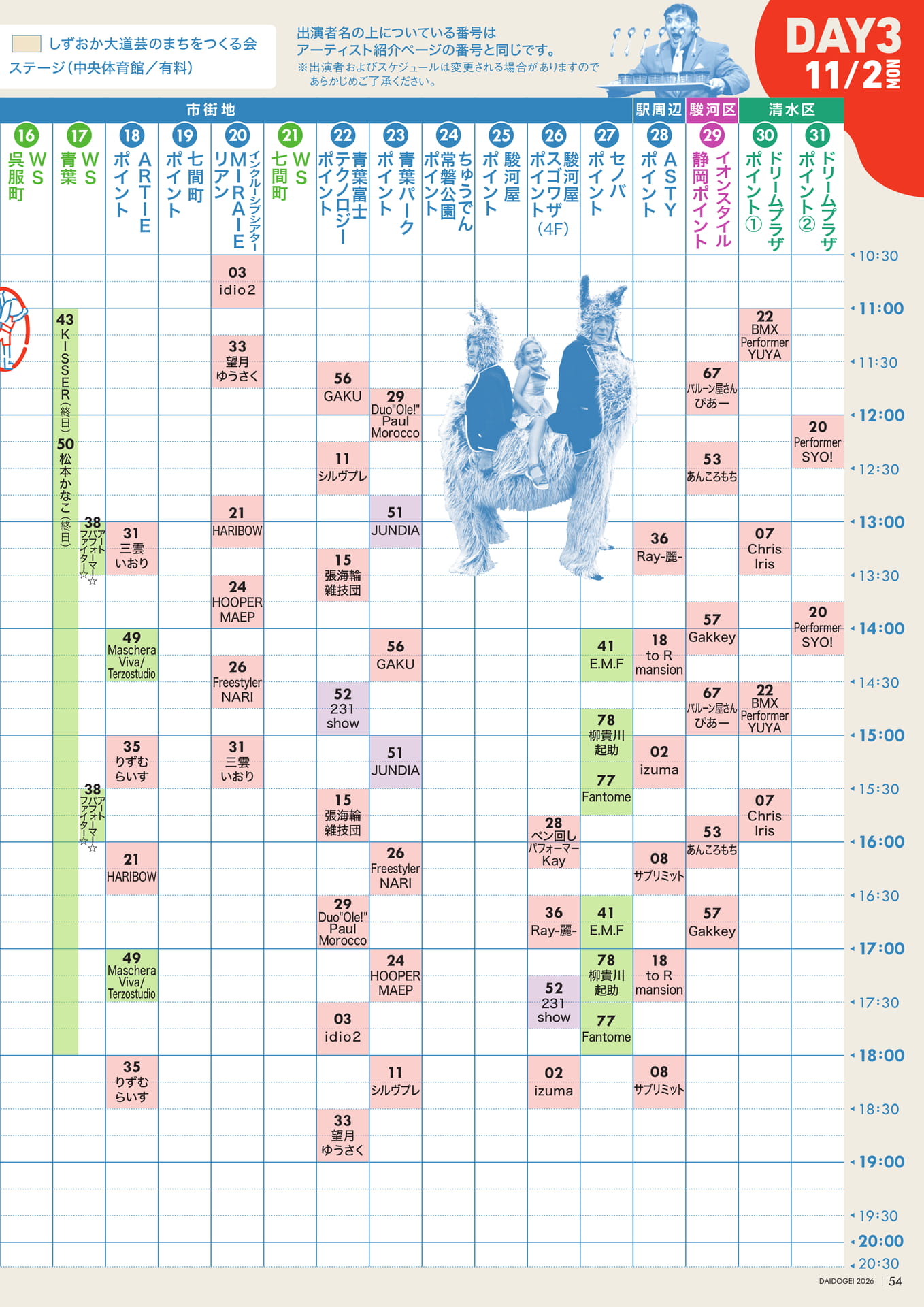 DAY3 演技日程（56ページ目）