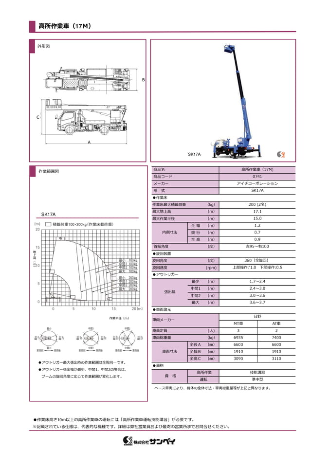 高所作業車17ｍ（6ページ目）