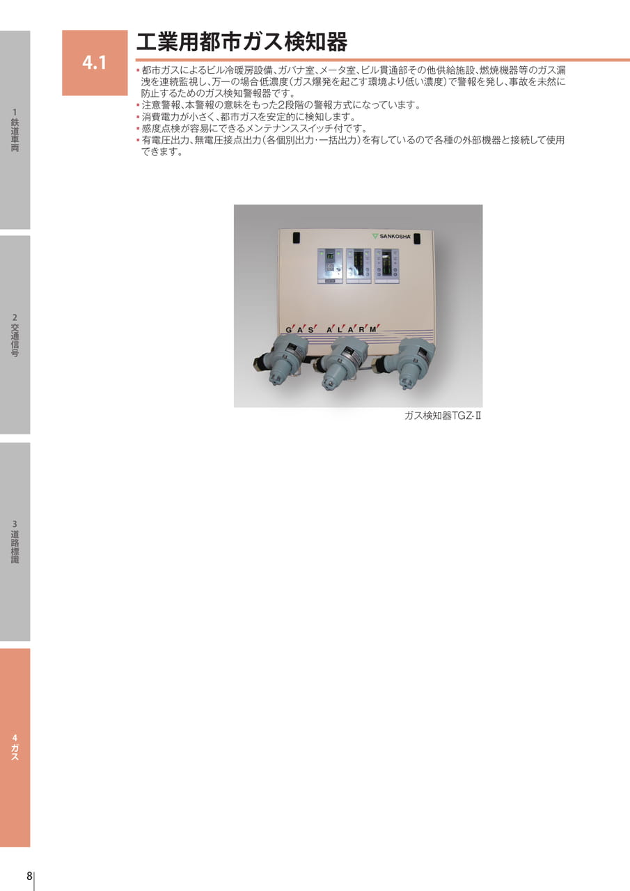 4.1 工業用都市ガス検知器（11ページ目）