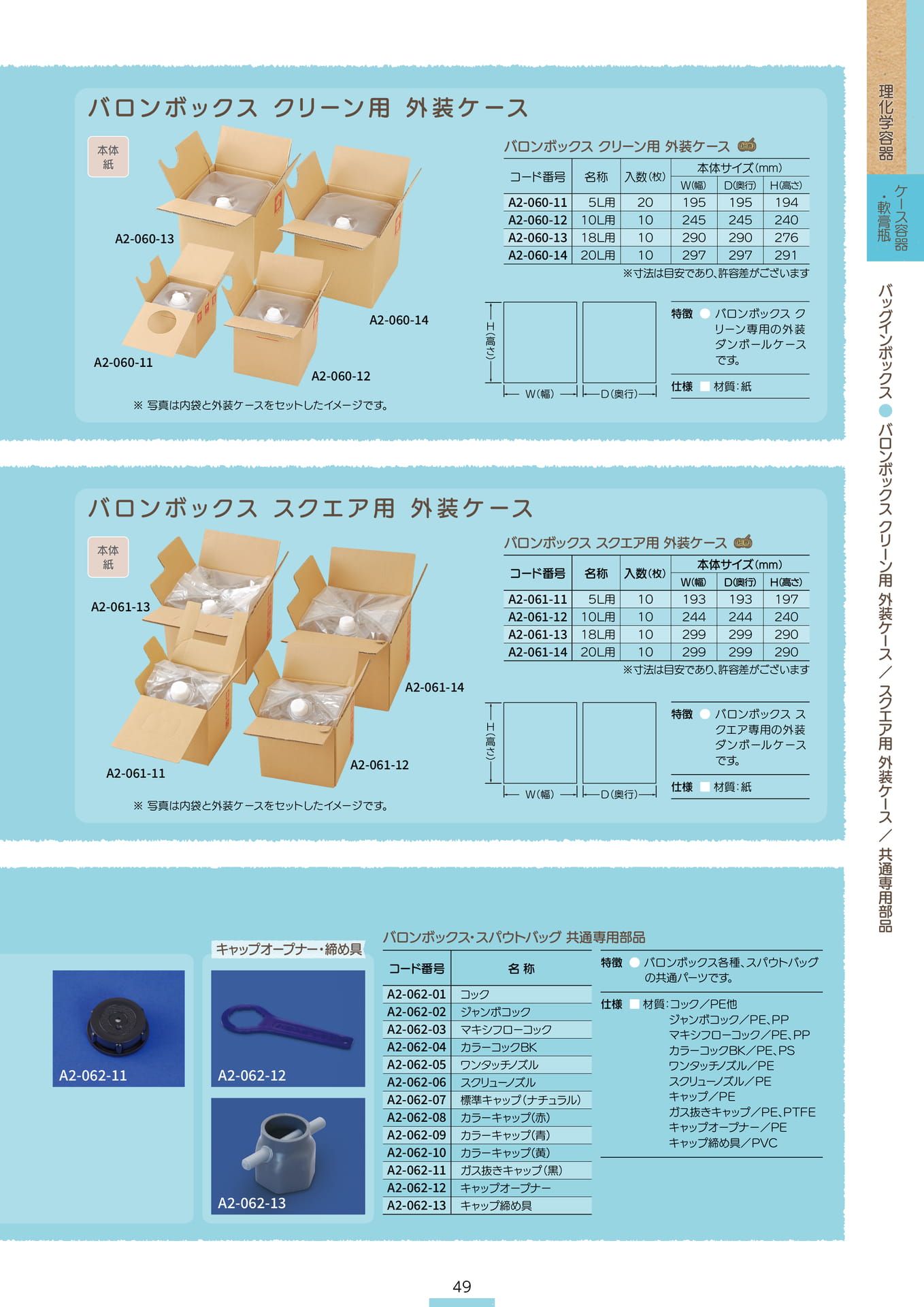P.051 バッグインボックス A2-060②/A2-061②/A2-062② (表記上P.49)（51ページ目）