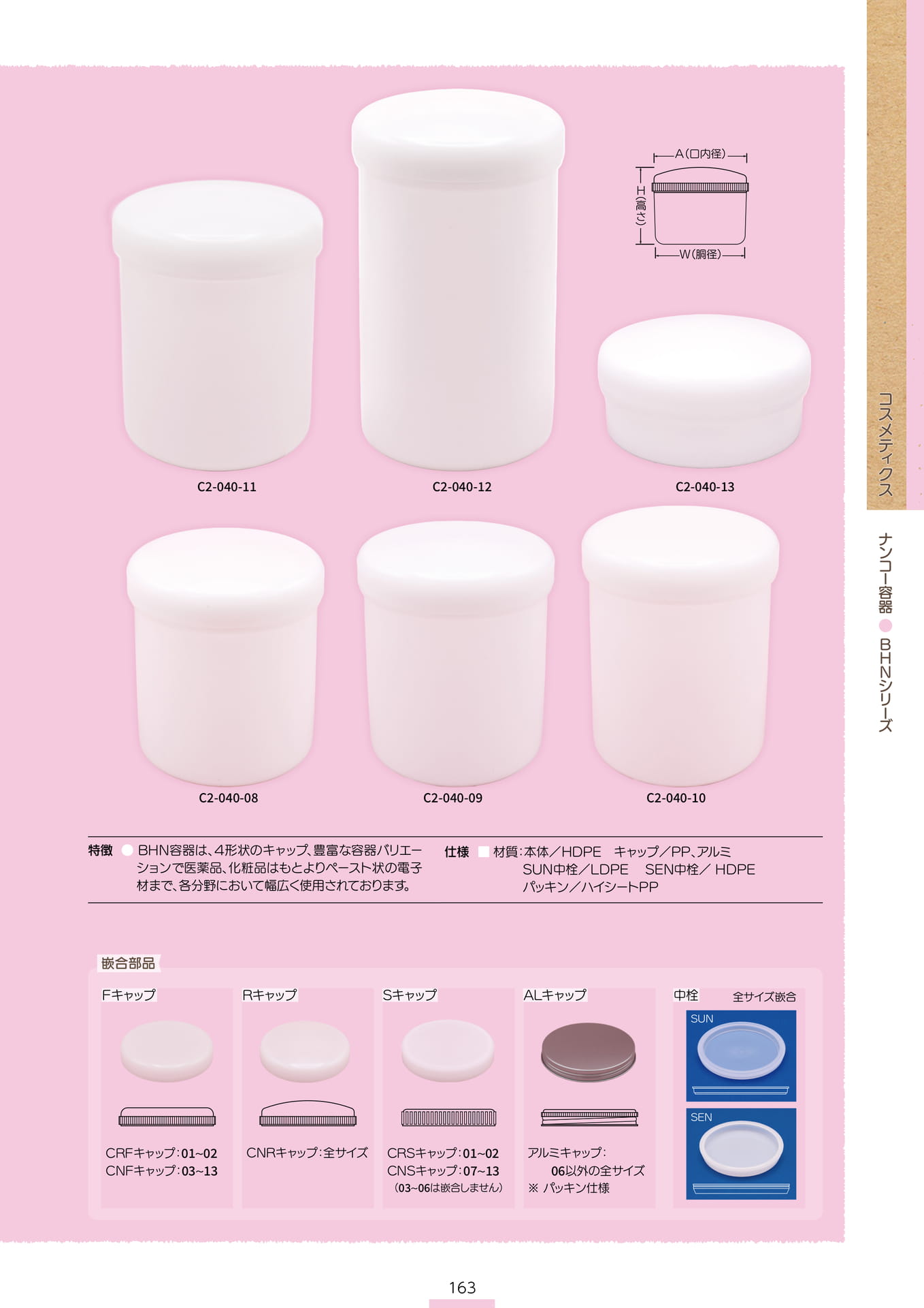 P.165 ナンコー容器 C2-040② (カタログ上表記P.163)（165ページ目）