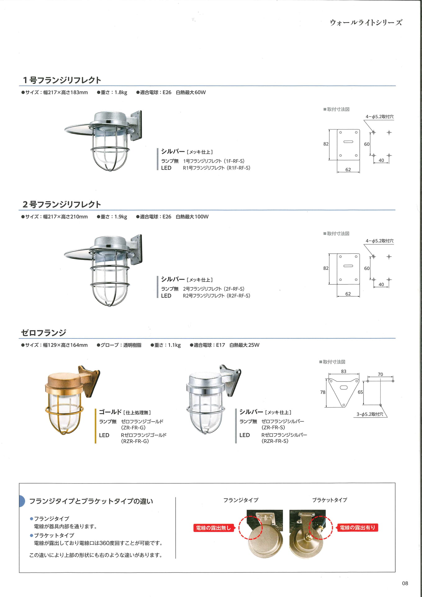 松本船舶電機製作所 マリンランプ マリンライト  ウォールライトシリーズ 屋内屋外兼用（8ページ目）