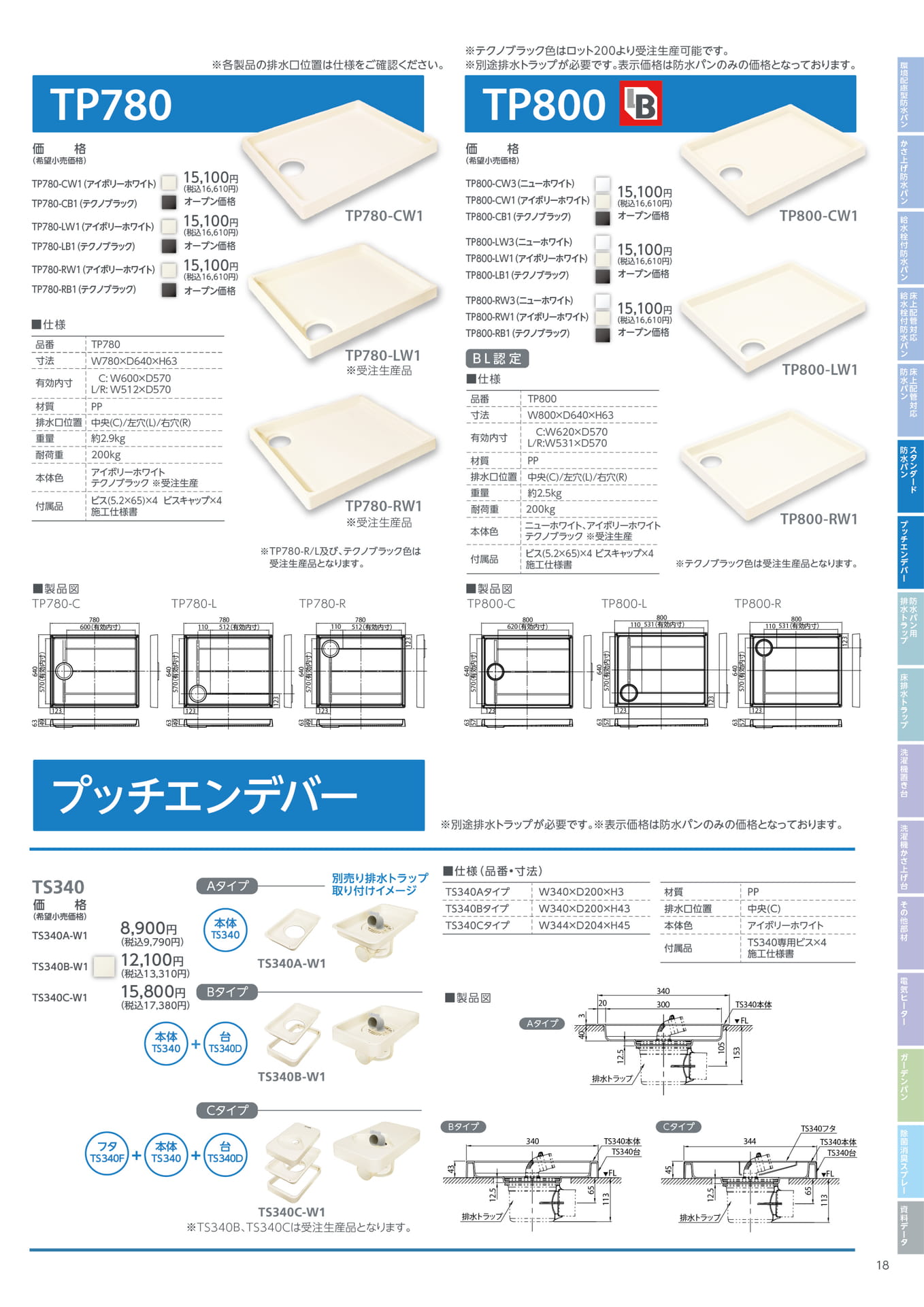 テクノテック スタンダード防水パン プッチエンデバー（19ページ目）