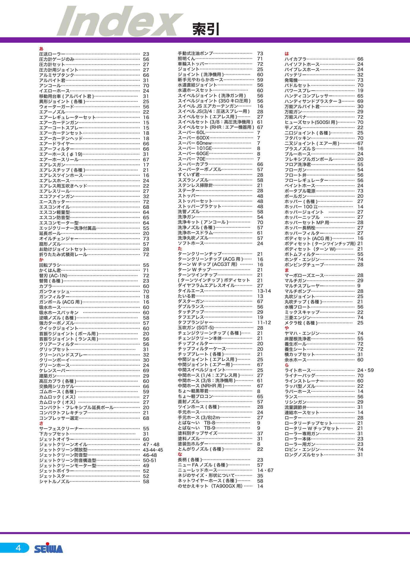 索引(4ページ目)