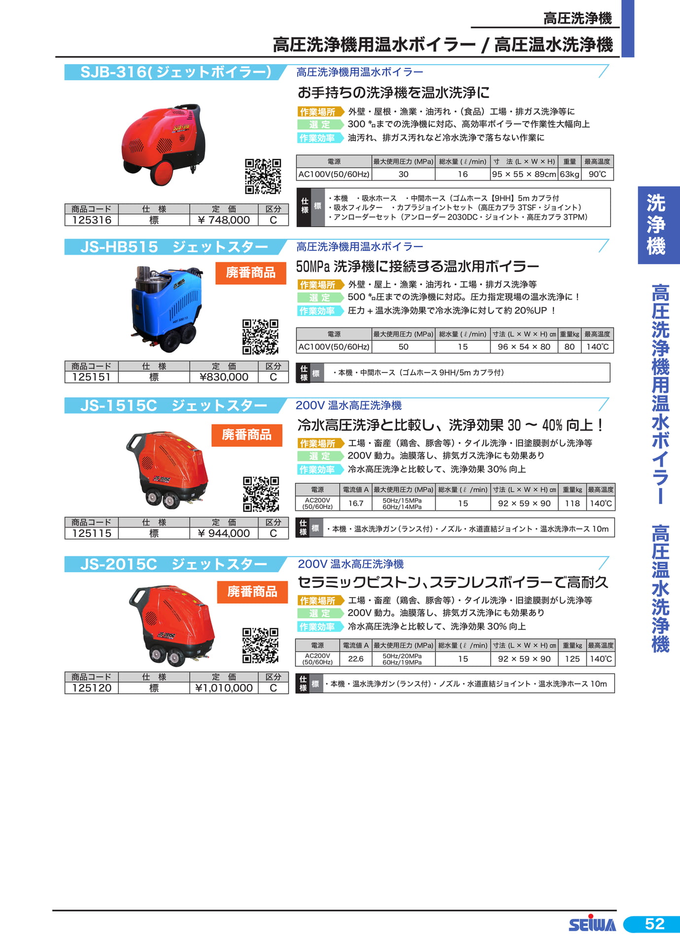 高圧洗浄機用温水ボイラー(73ページ目)