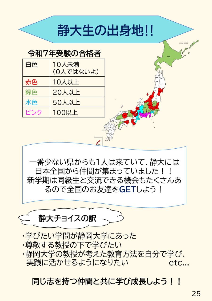静大生の出身地(25ページ目)
